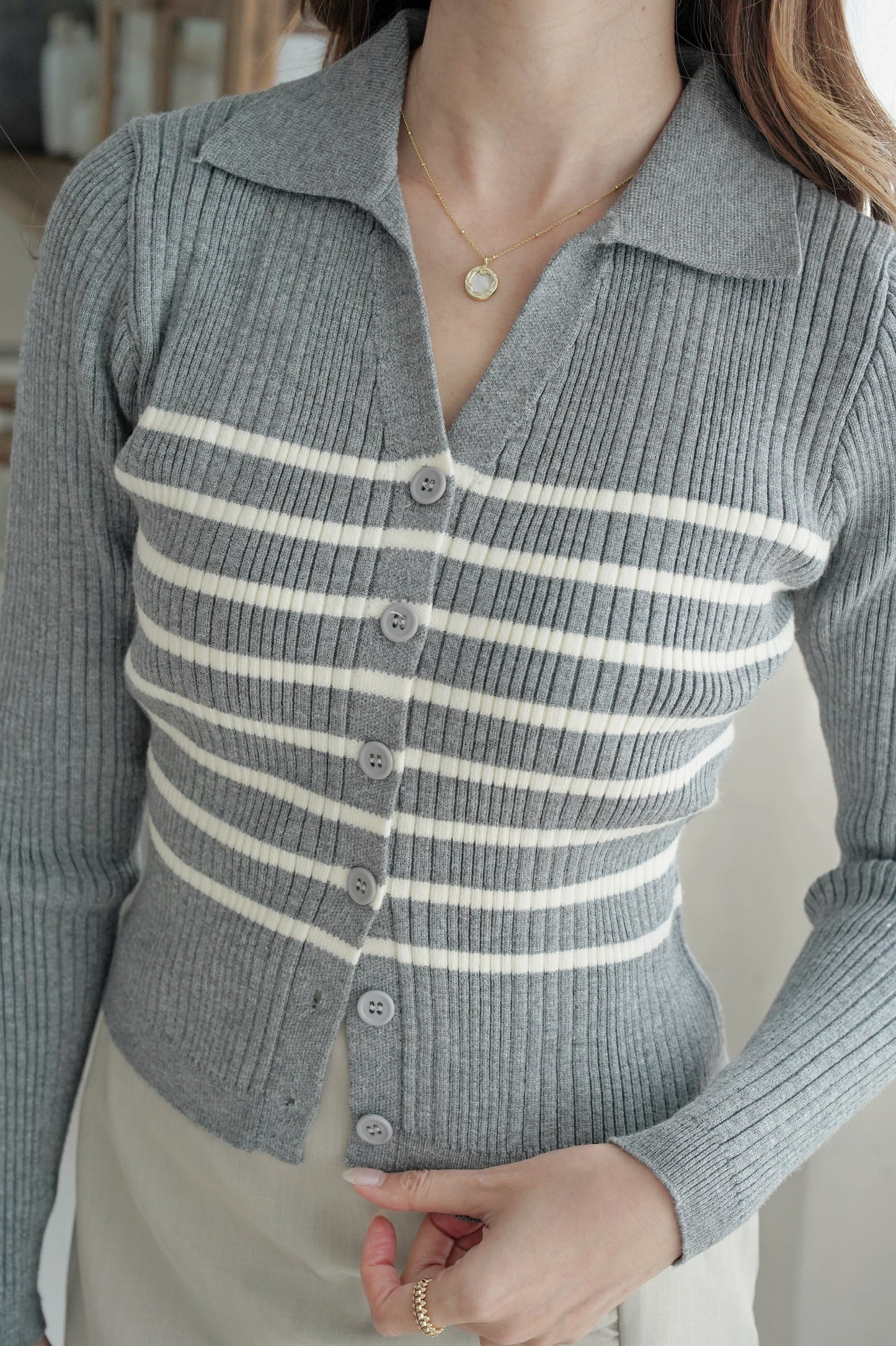 The Stripe Collar Sweater