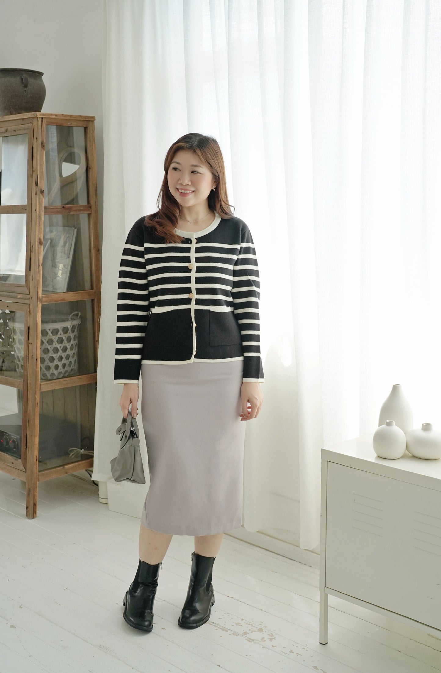 Be Luxe Stripe Cardi