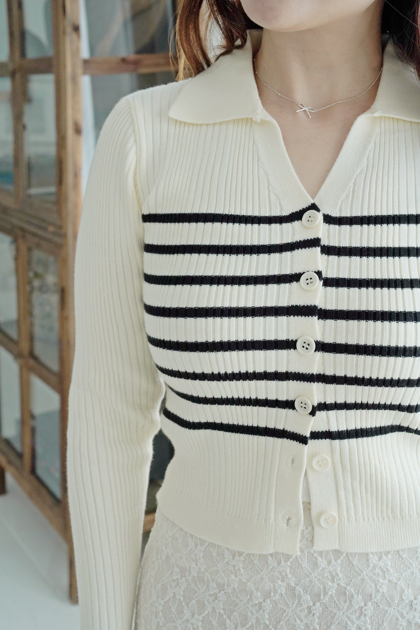 The Stripe Collar Sweater