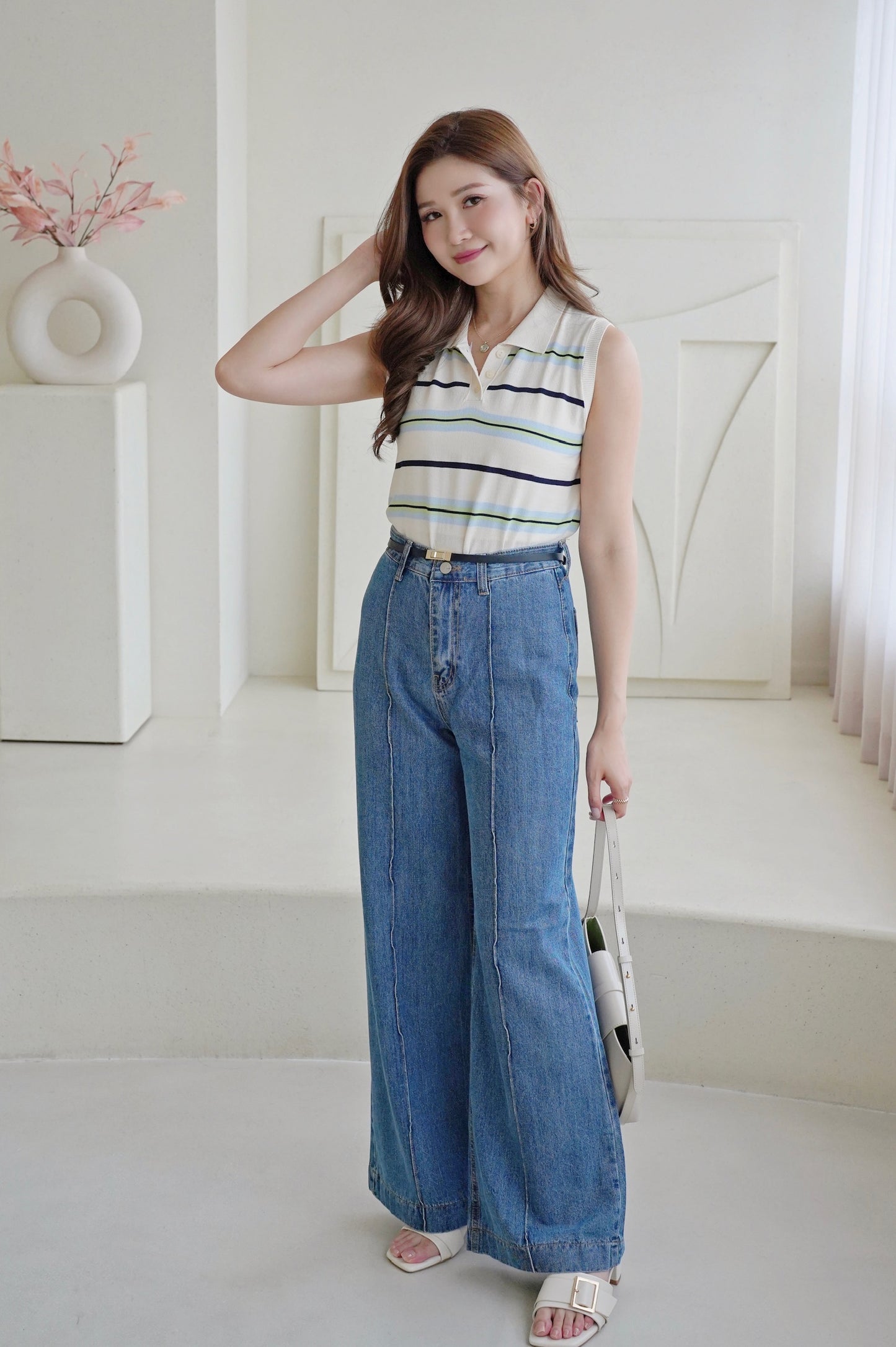 Stripe Collar Vest