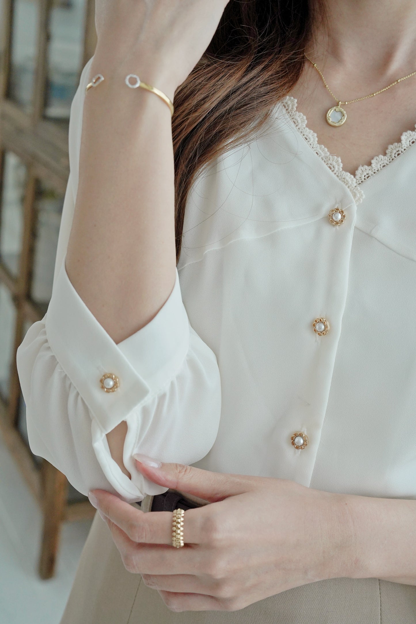 Floral Ribbon Blouse