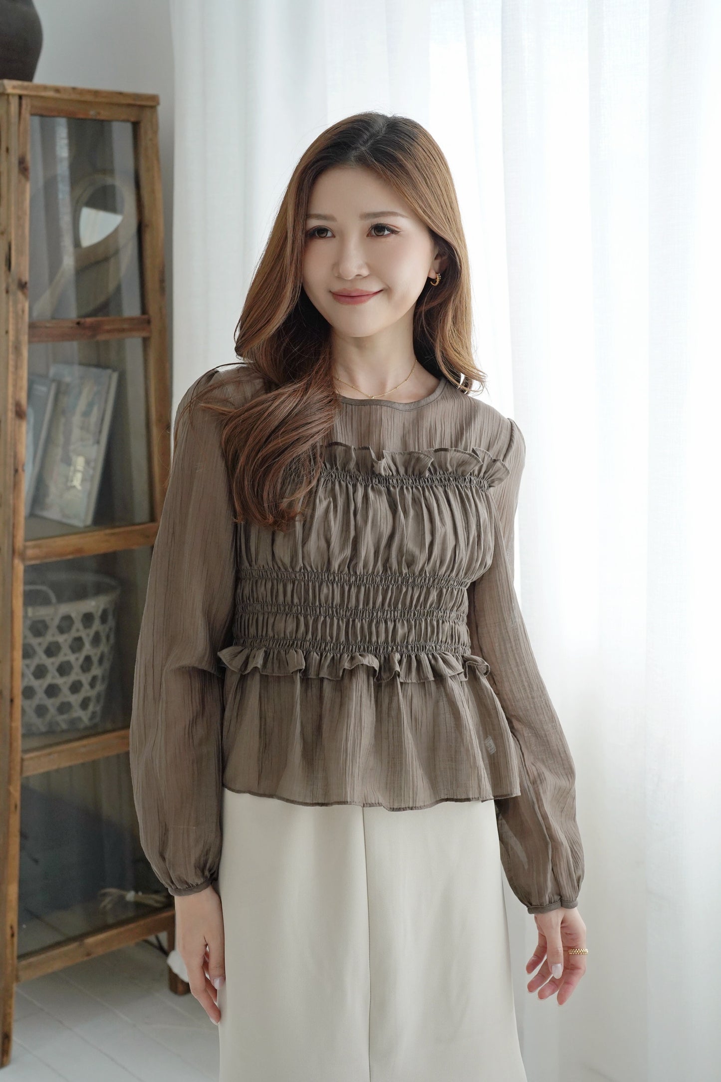 Copper Sheer Top