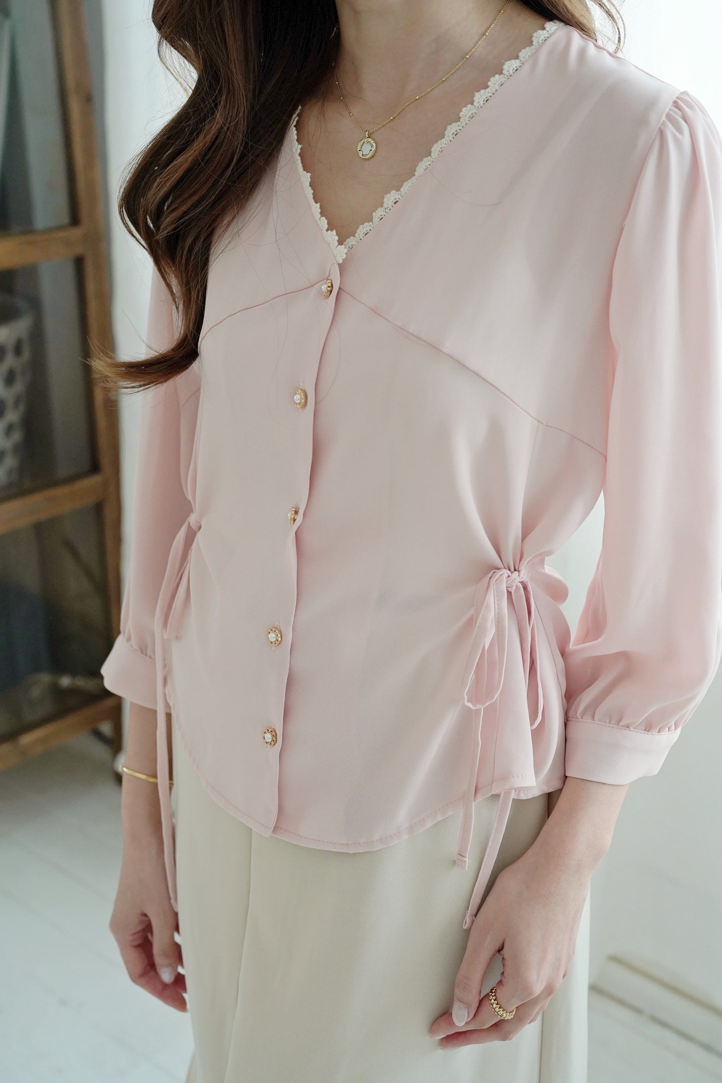 Floral Ribbon Blouse