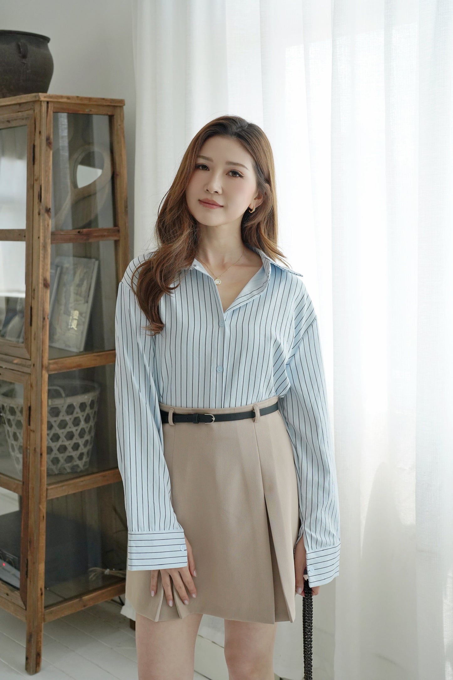 Scarf Shirt Set