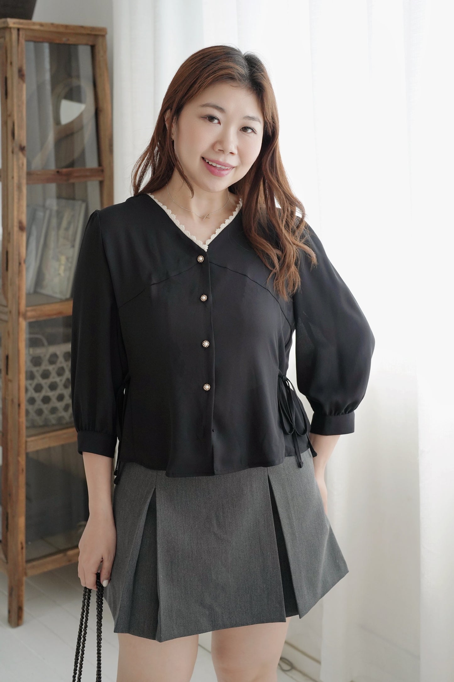 Floral Ribbon Blouse