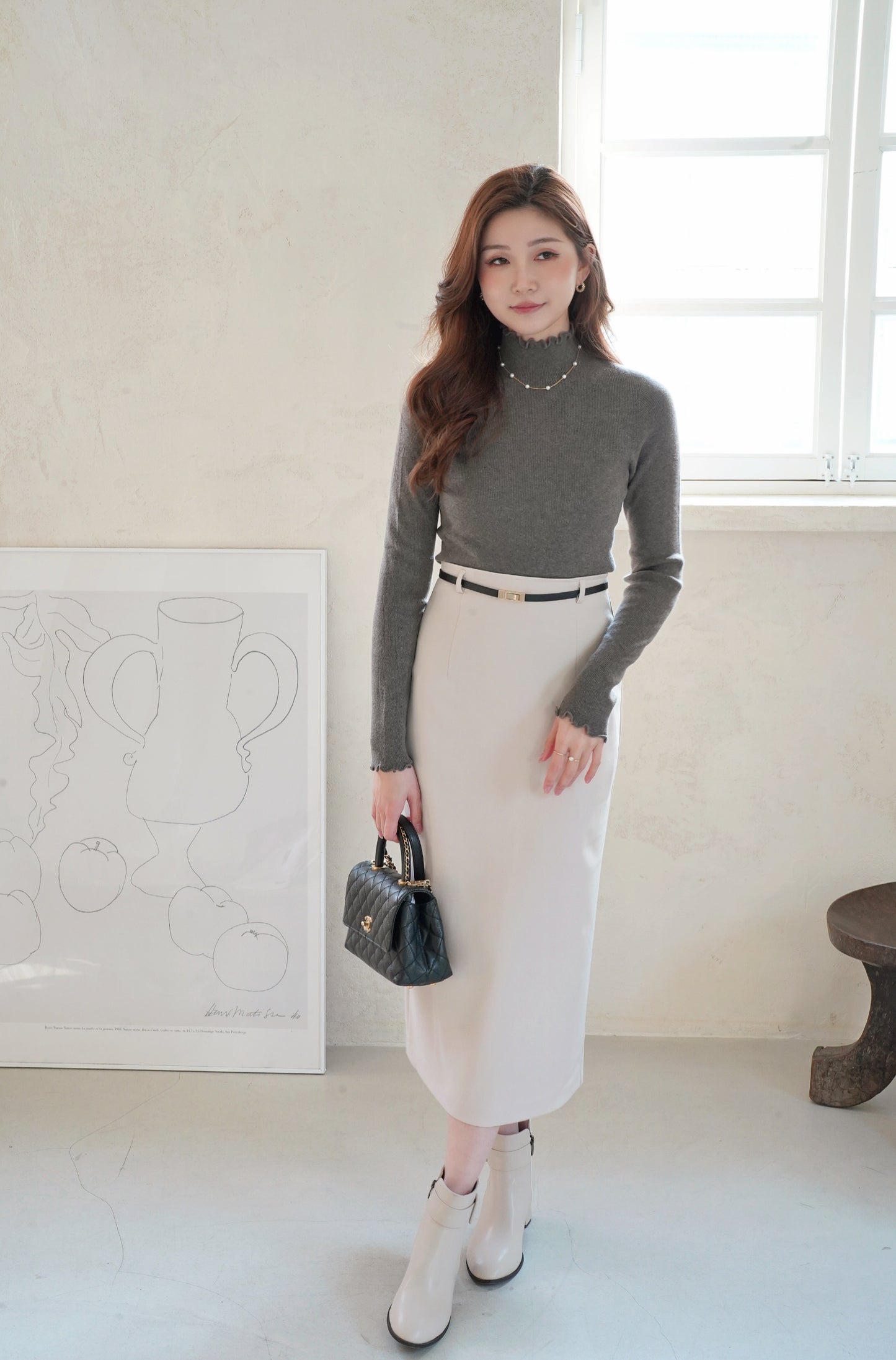 Ruffles Fine Wool Top