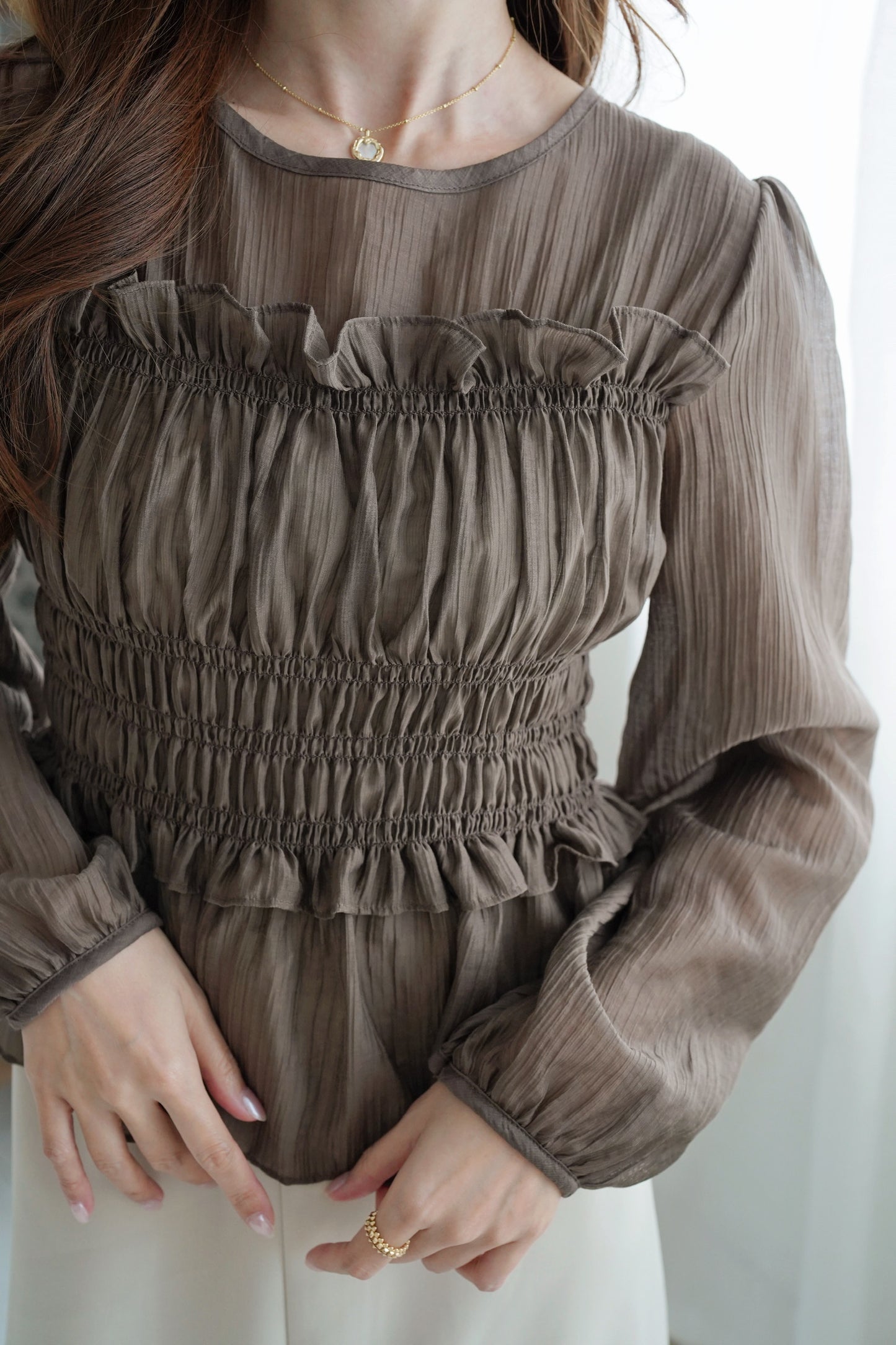 Copper Sheer Top