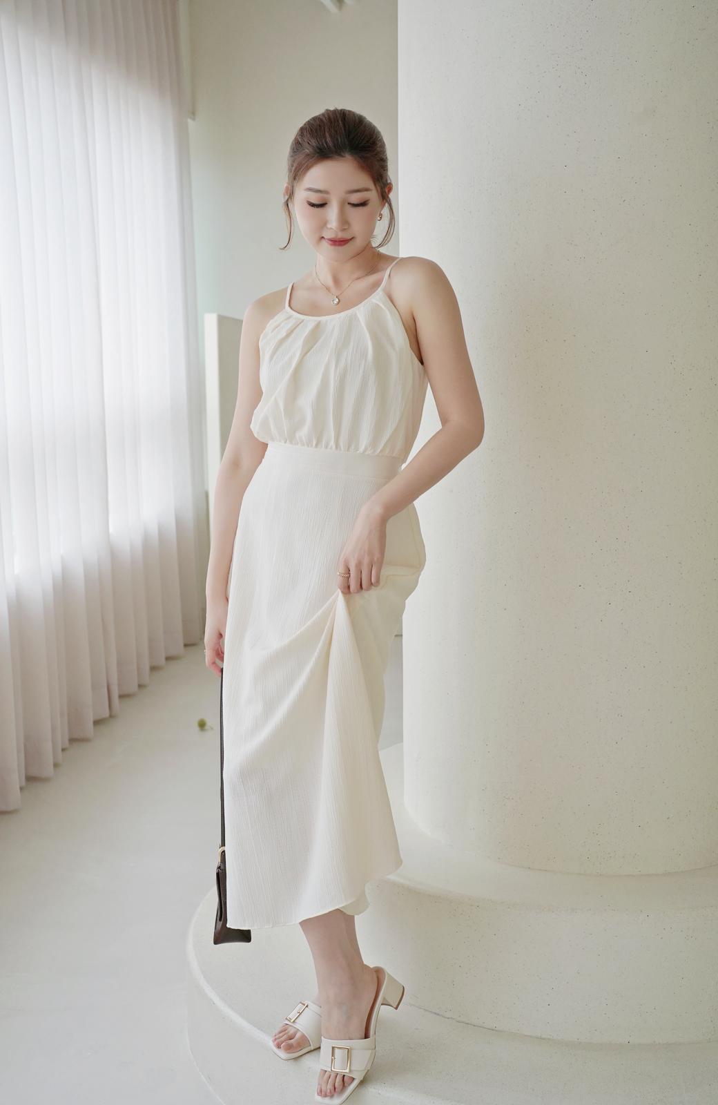 Misty Lime Halter Dress