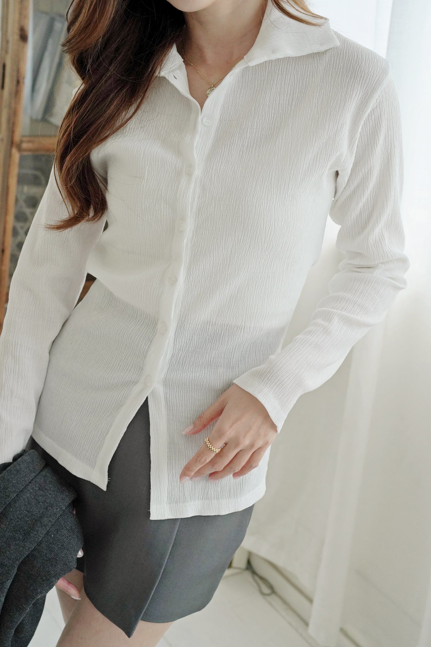 Petite Collar Top