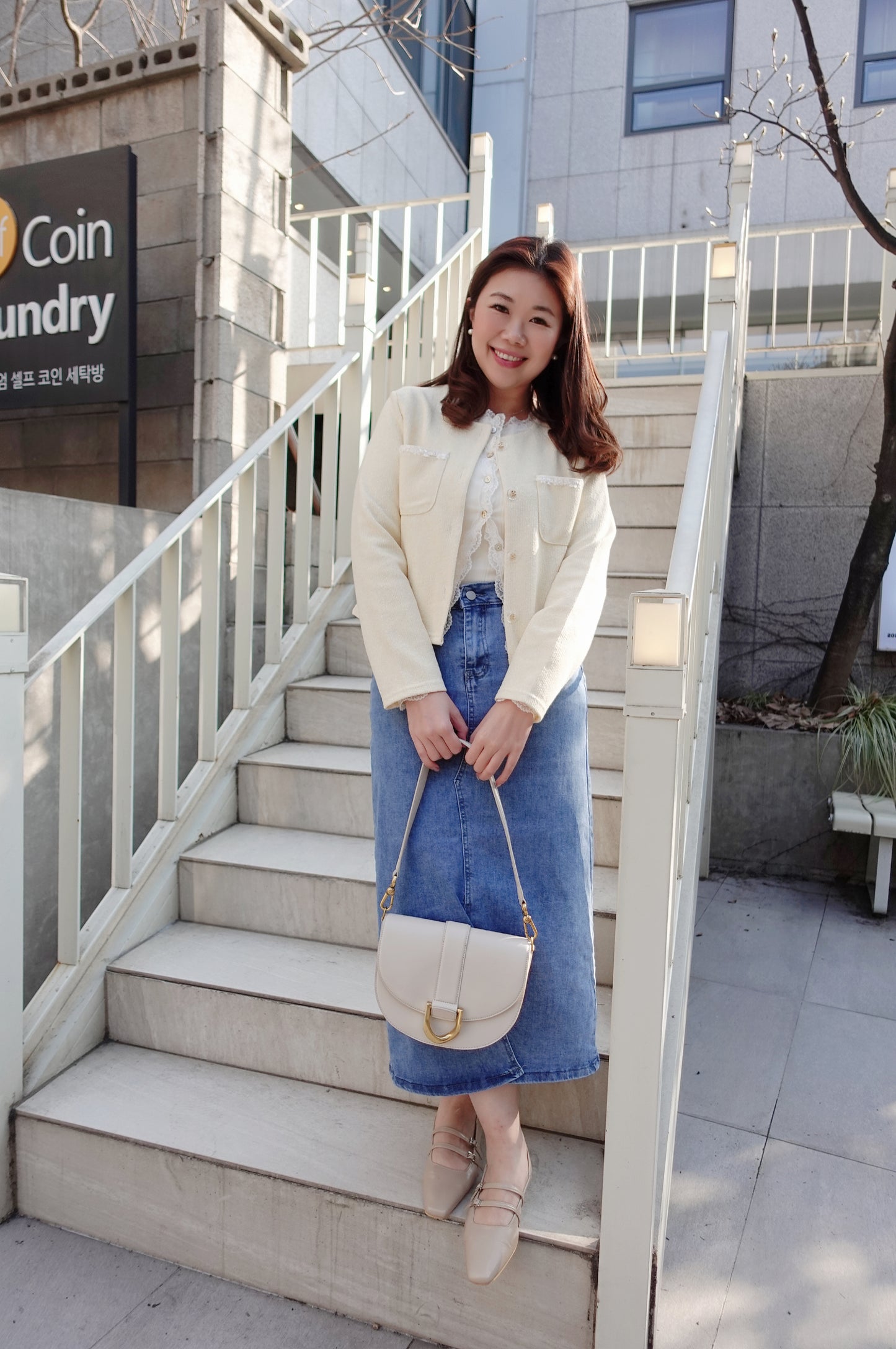 High Waist Denim Skirt