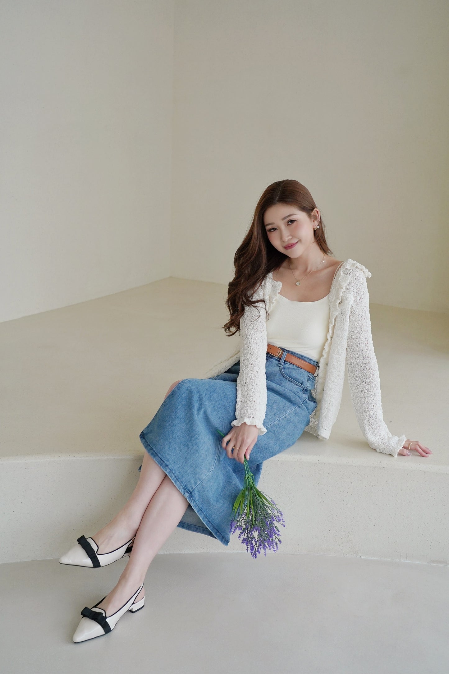 High Waist Denim Skirt