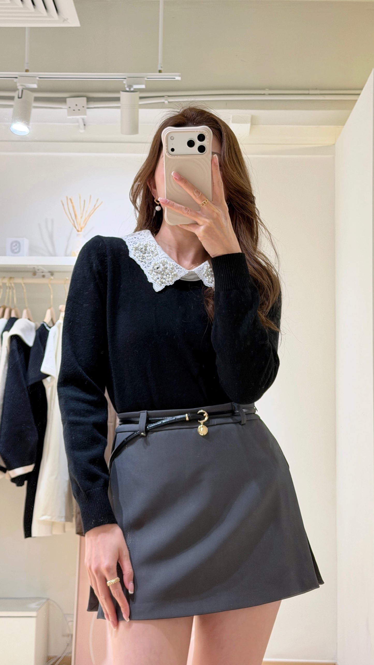 Be Luxe Collar Knit Top