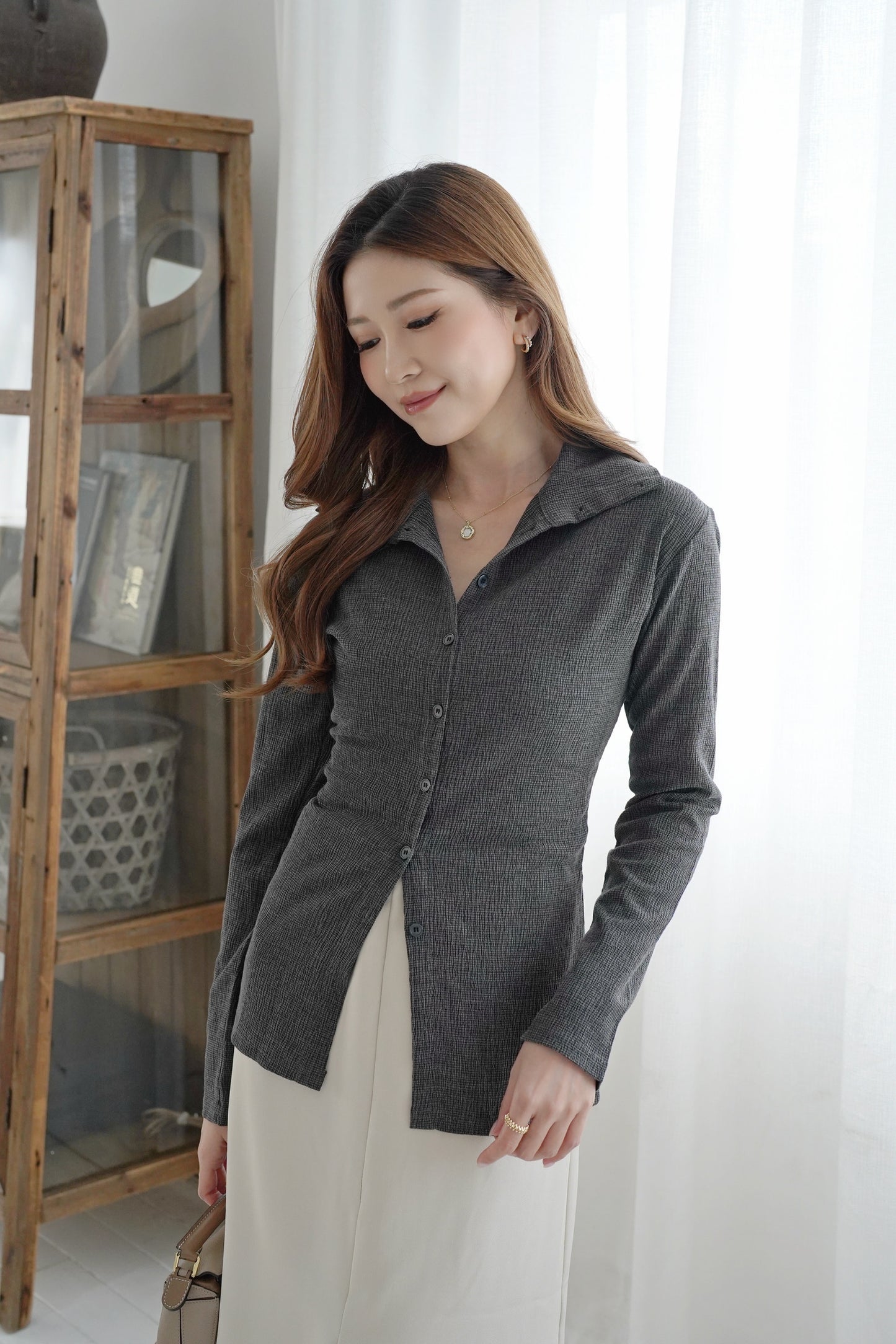 Petite Collar Top