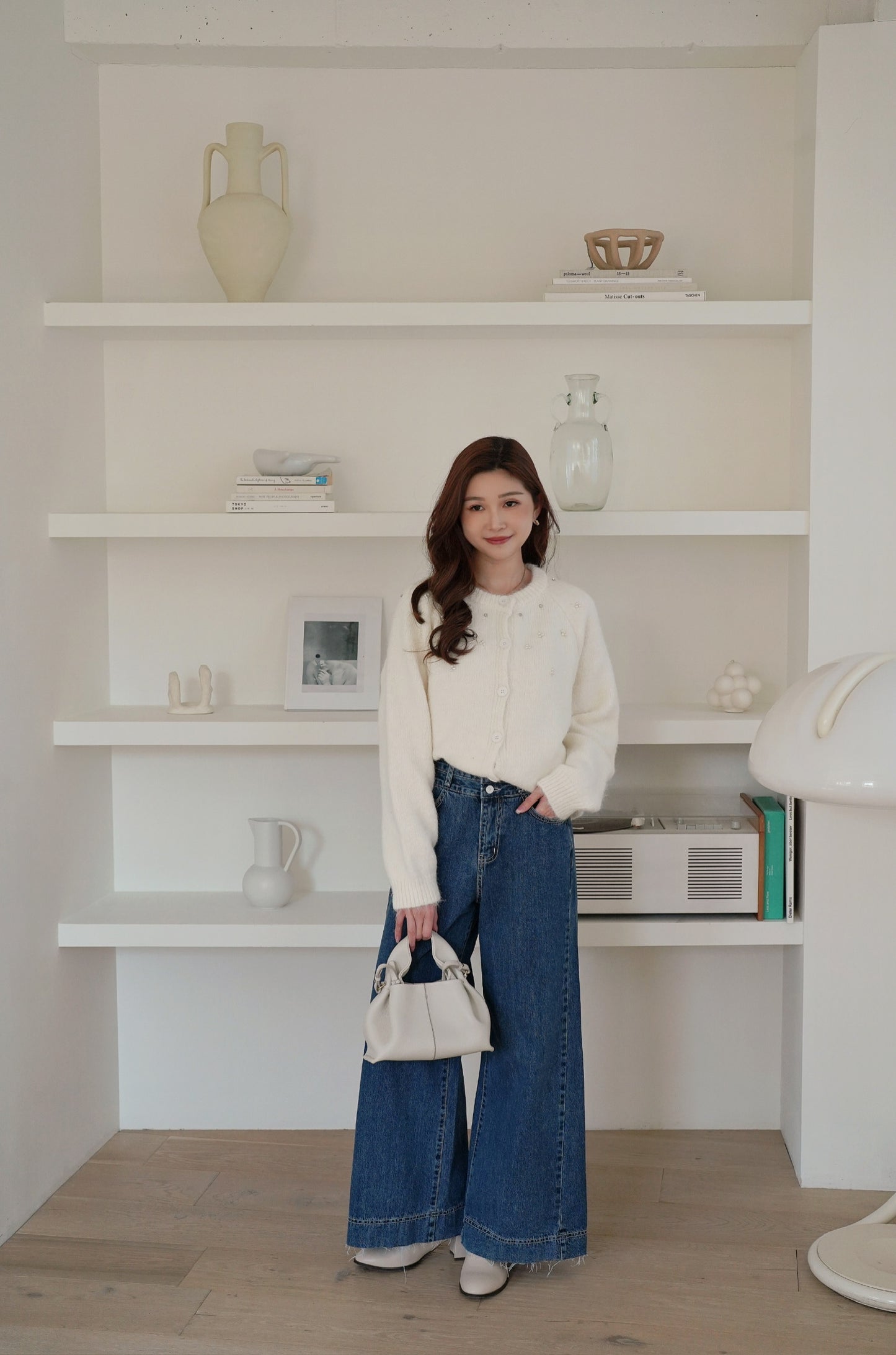 Merci Pearl Cardigan Set (with Beanie)