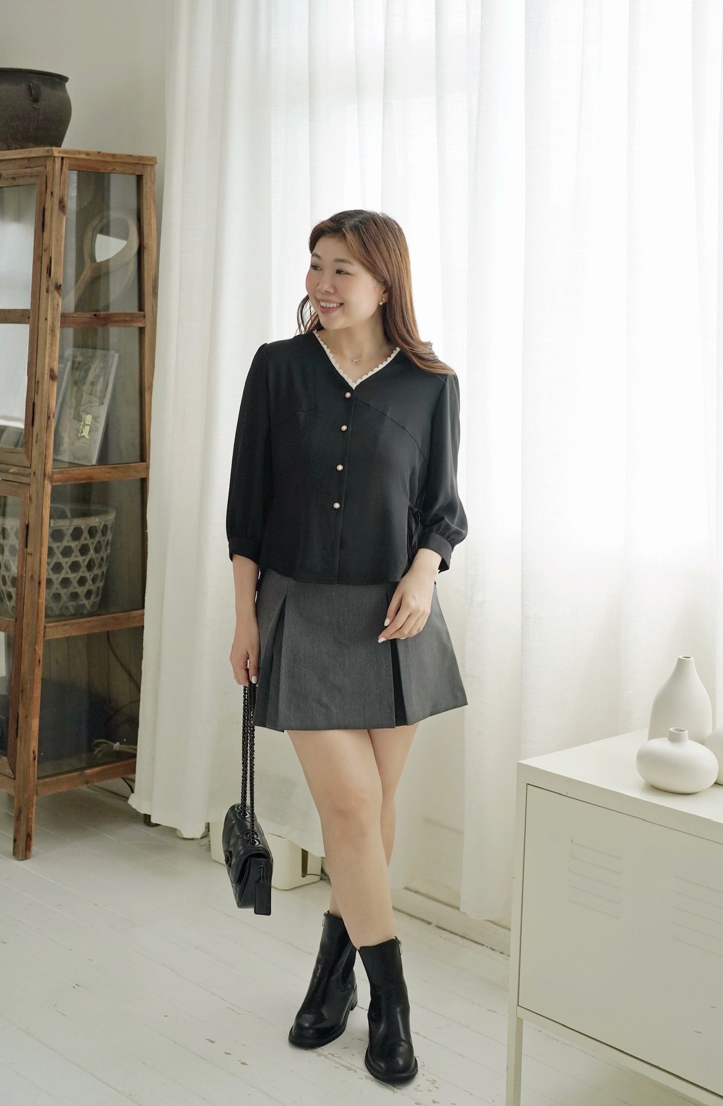 Floral Ribbon Blouse