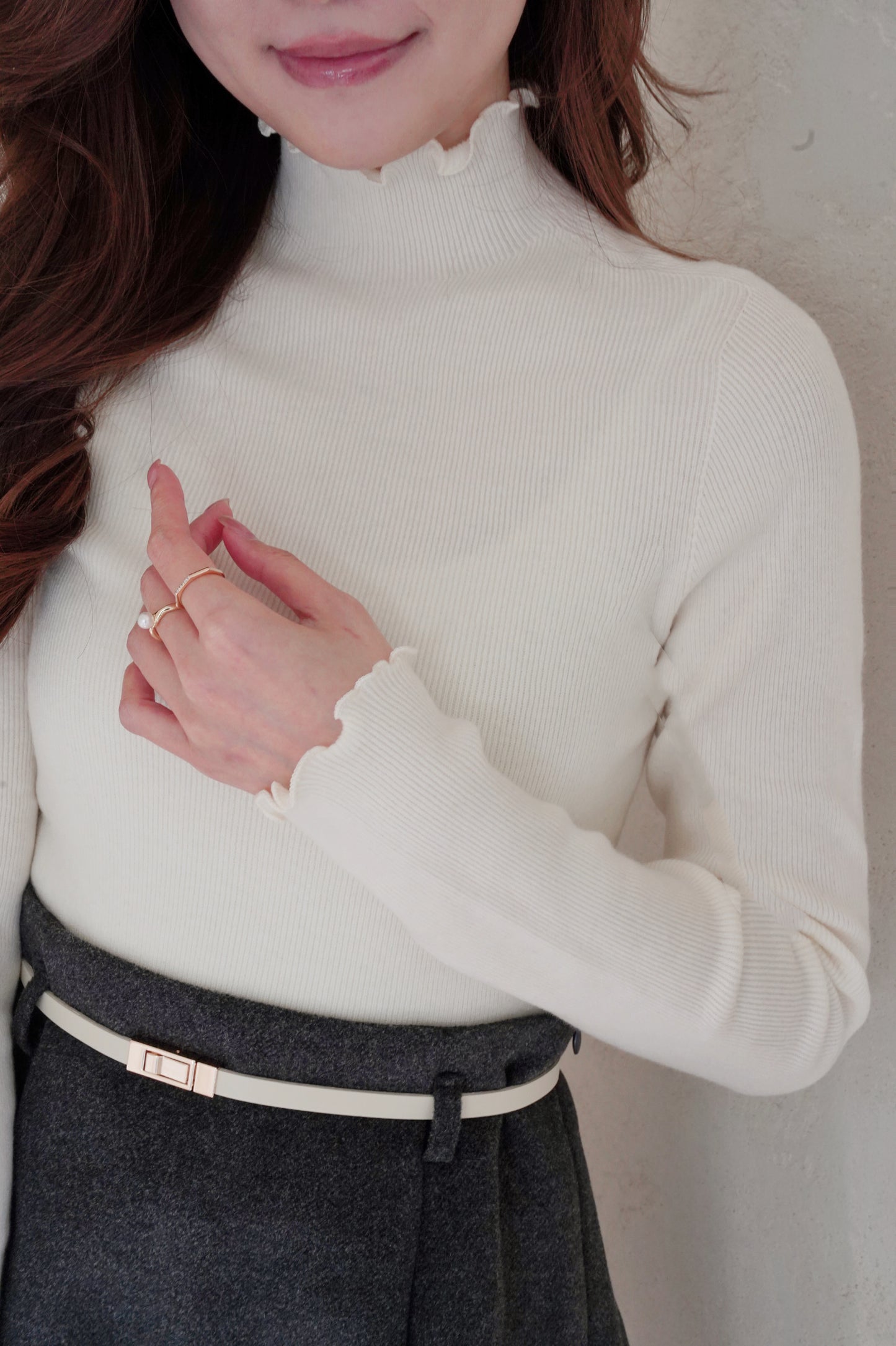 Ruffles Fine Wool Top