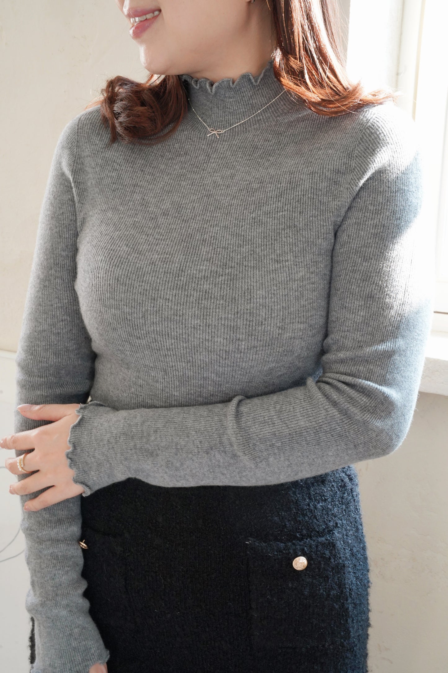 Ruffles Fine Wool Top