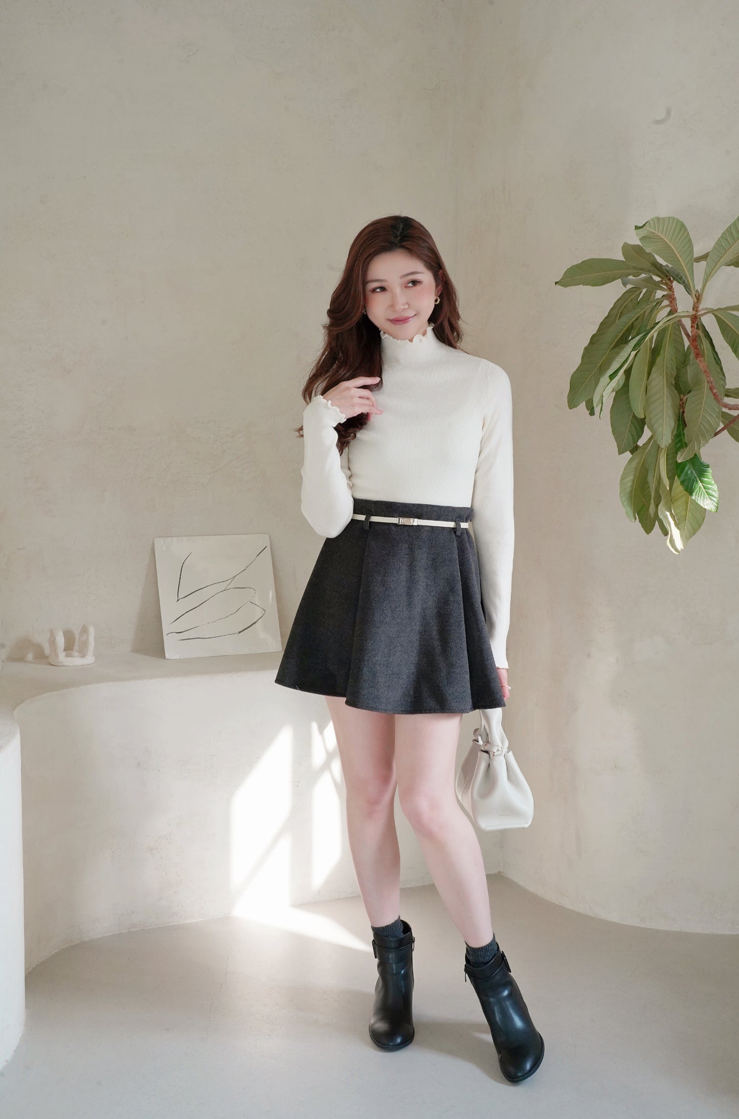 Ruffles Fine Wool Top