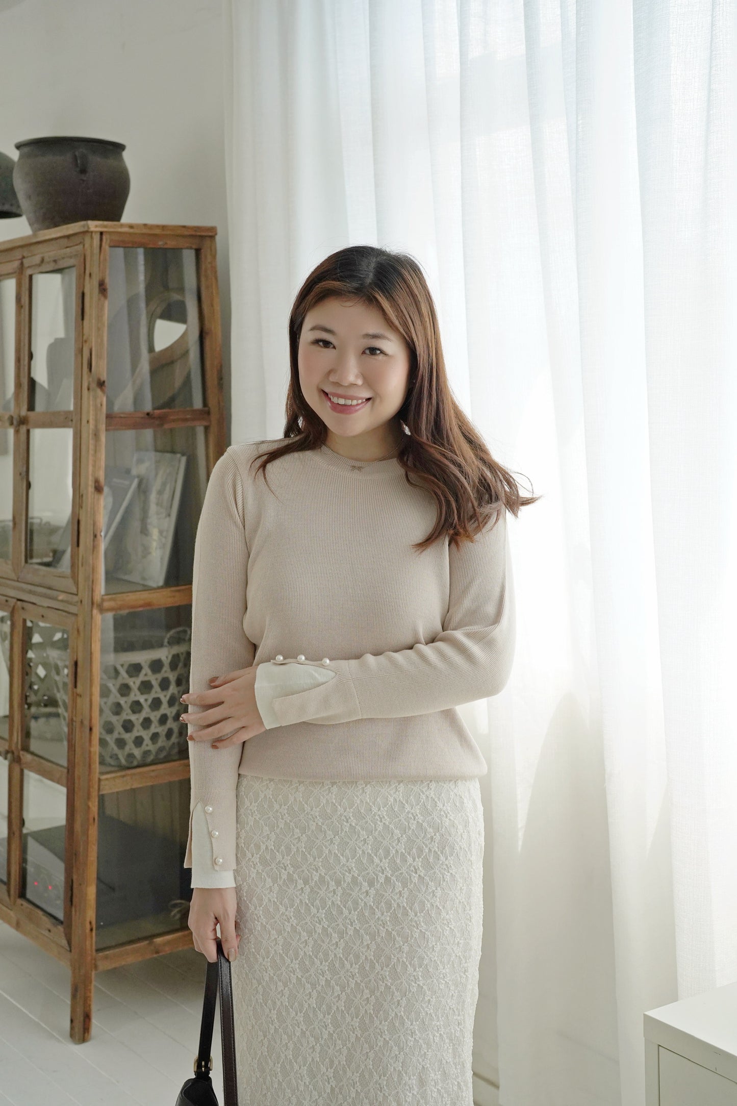 Pearly Roundneck Sweater