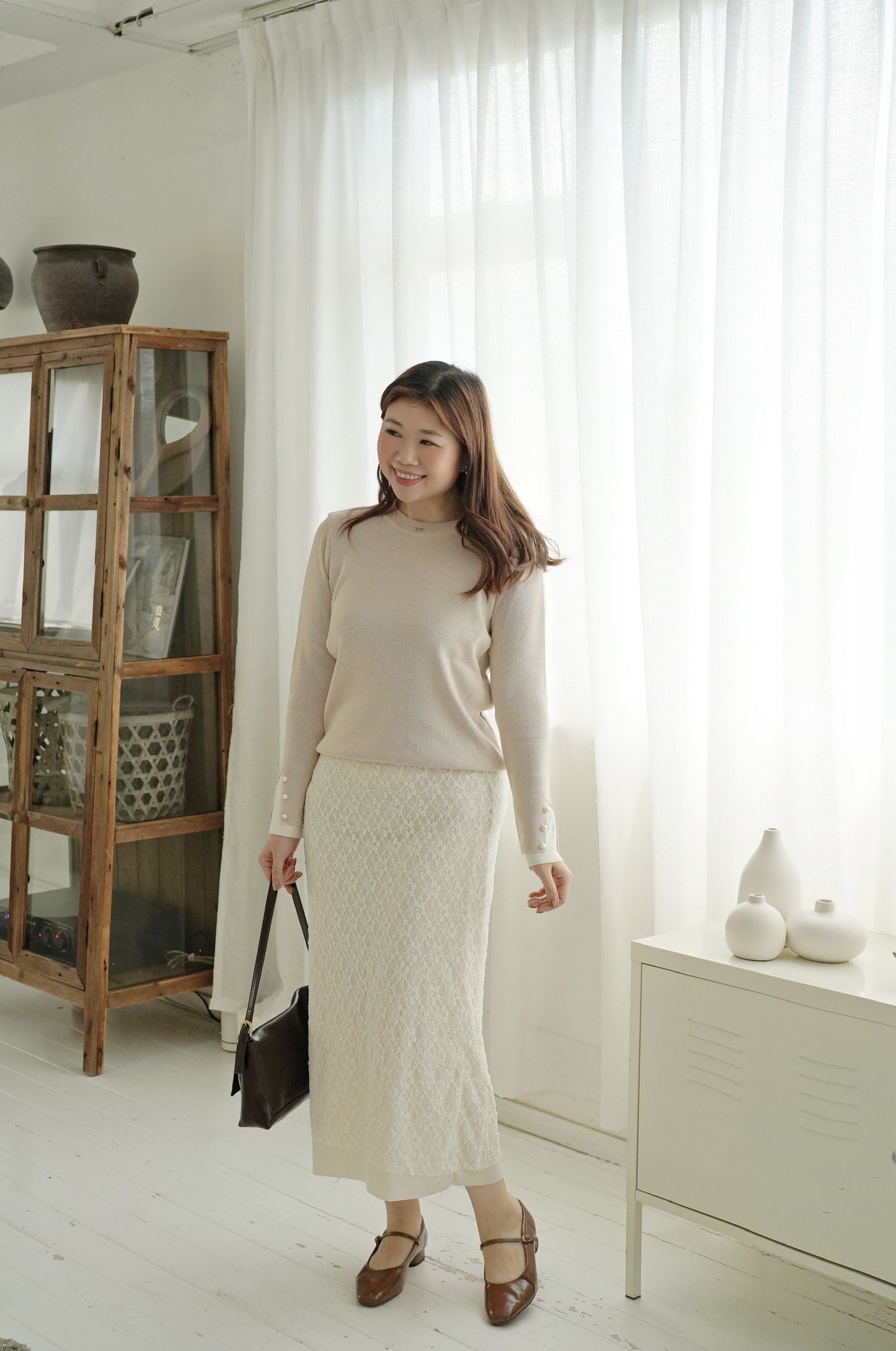 Pearly Roundneck Sweater