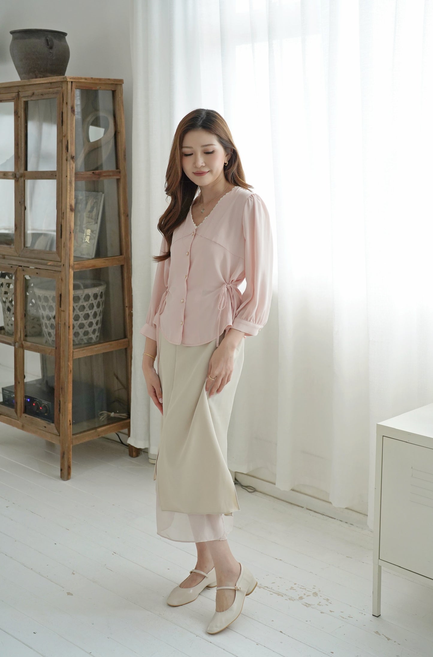 Floral Ribbon Blouse