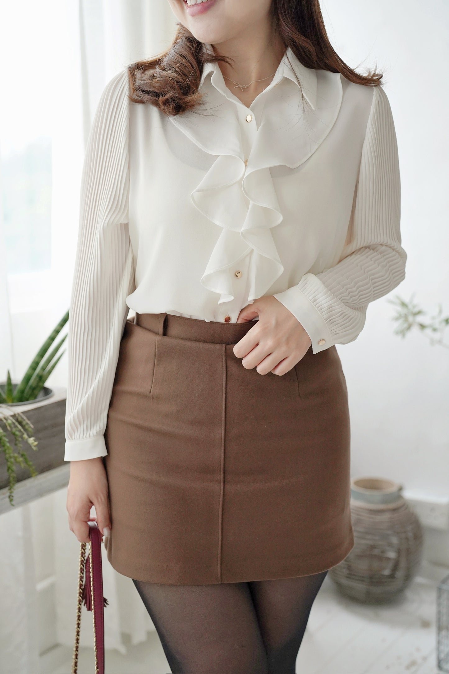 Airy Ruffles Chiffon Blouse
