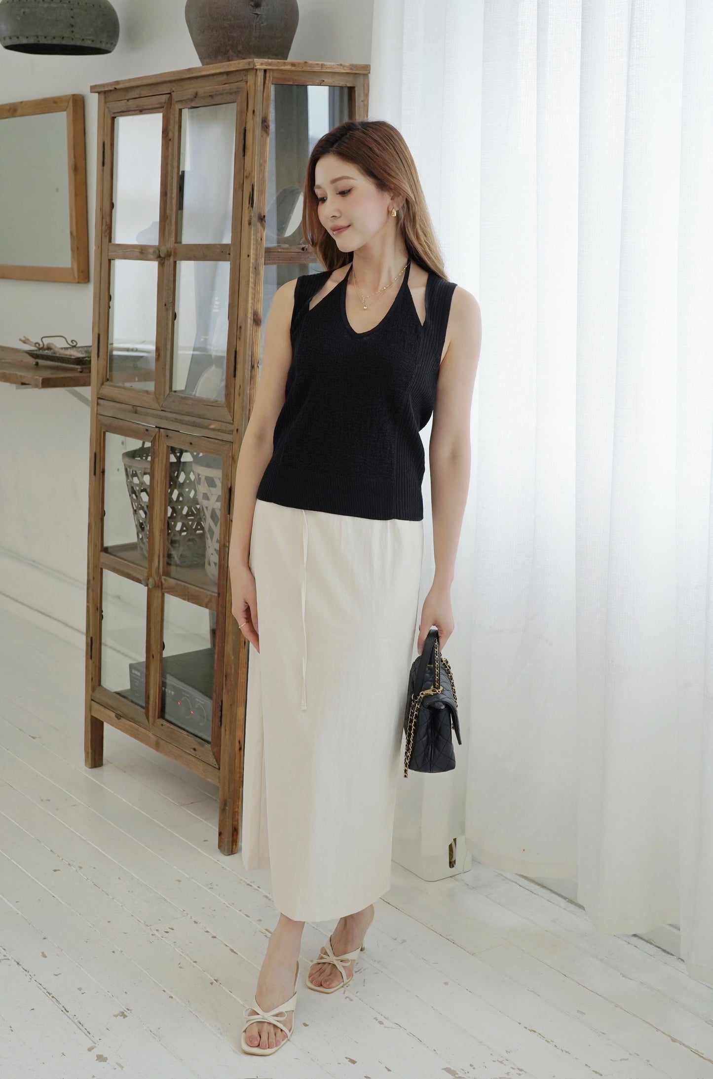 Straw Buckle Skirt