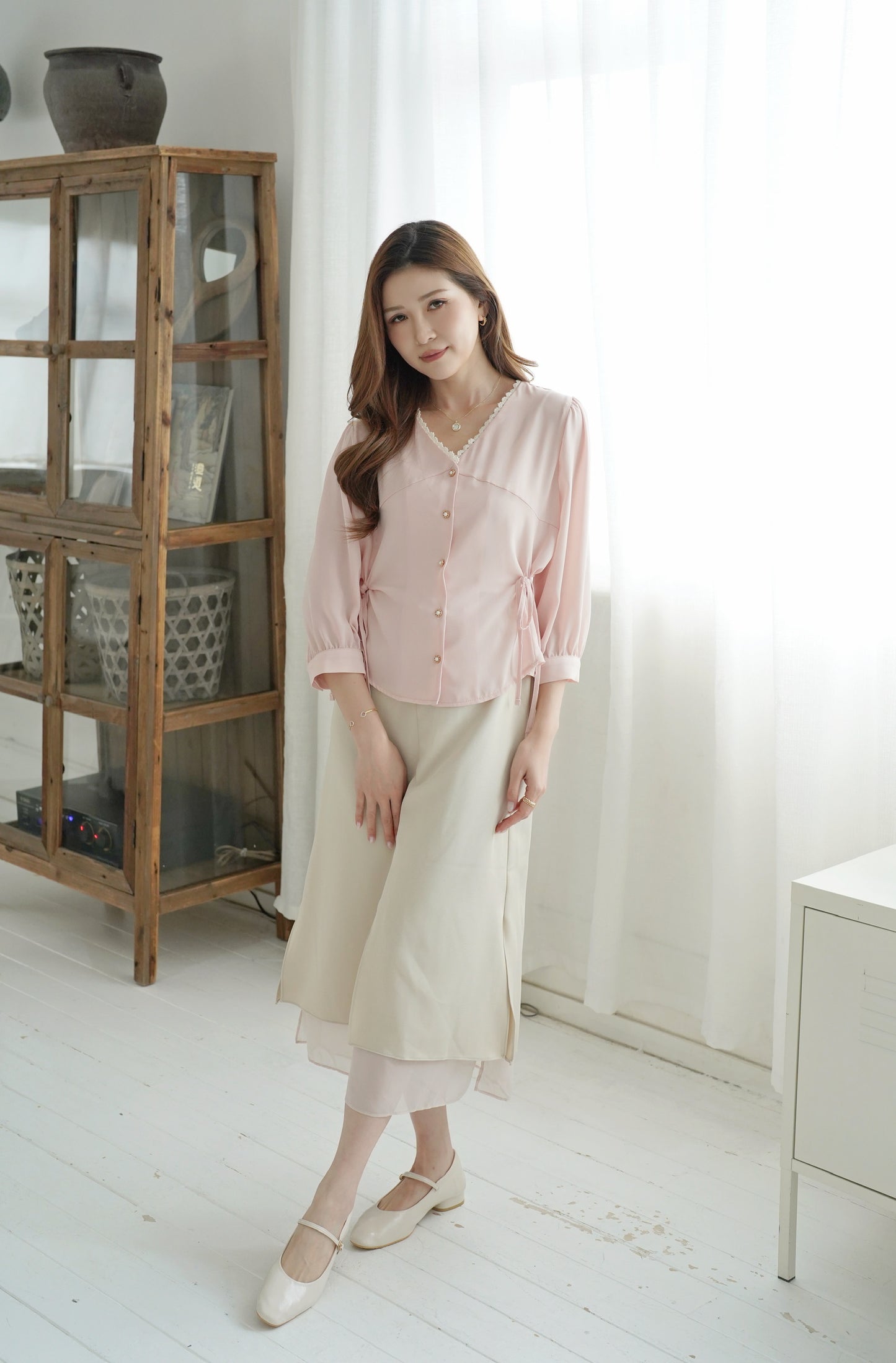 Floral Ribbon Blouse