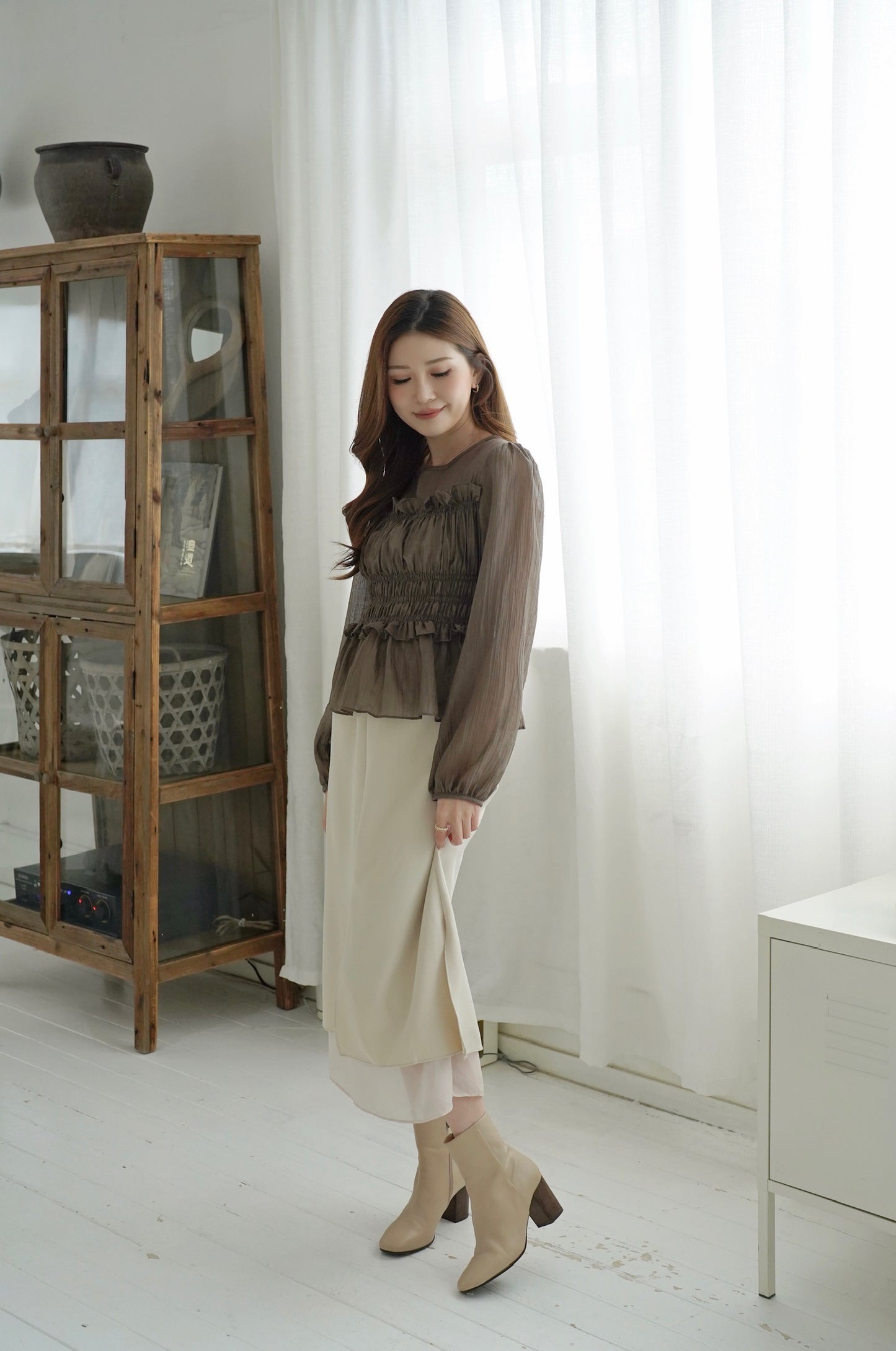 Copper Sheer Top