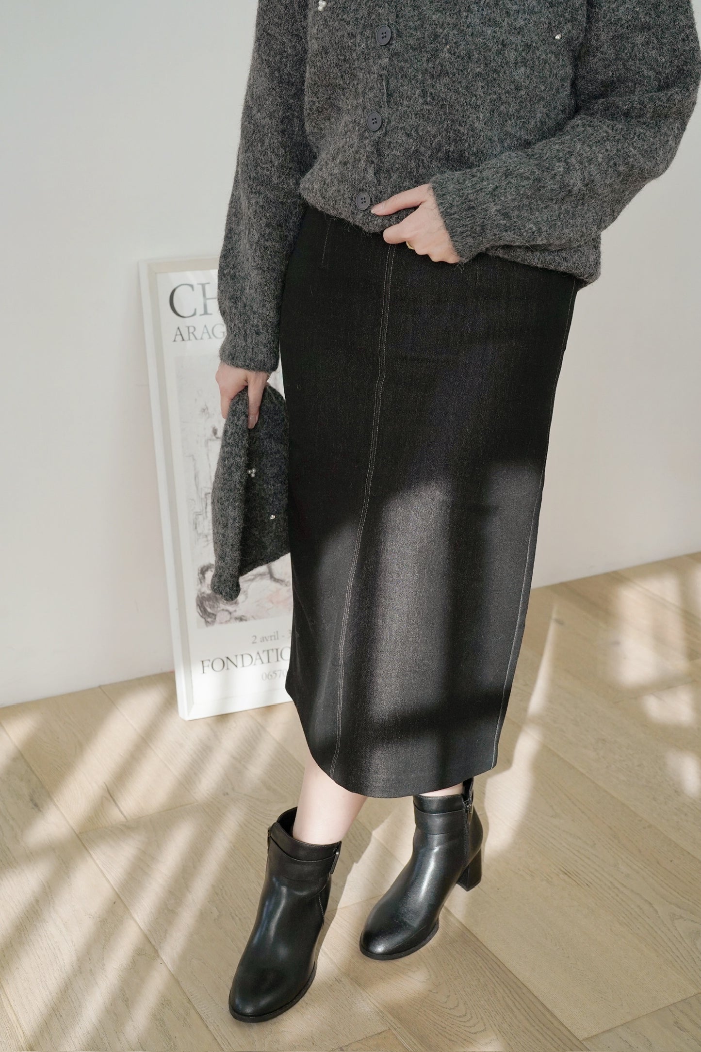 High Waist Denim Dress