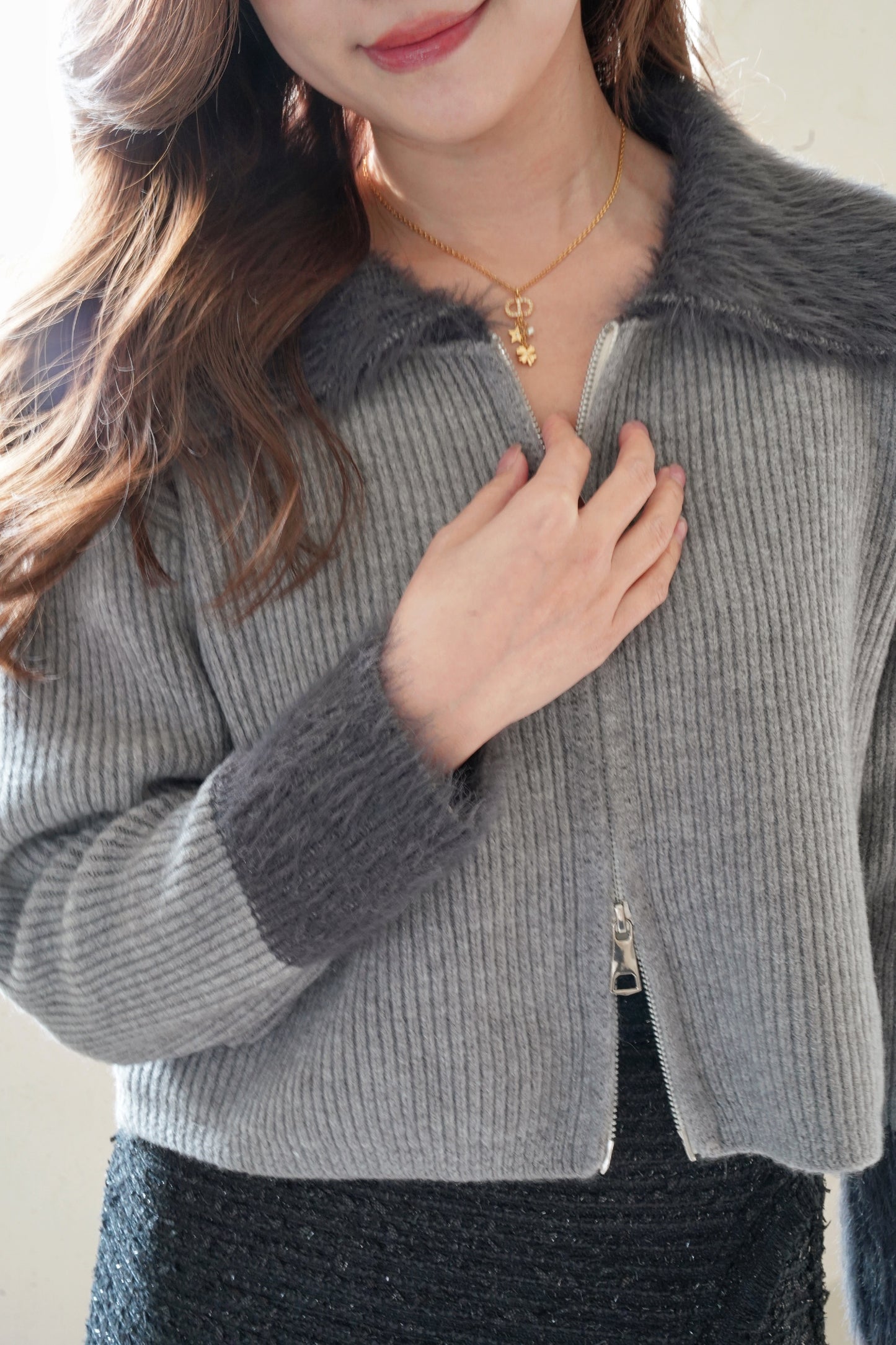 Zipper Furry Jacket