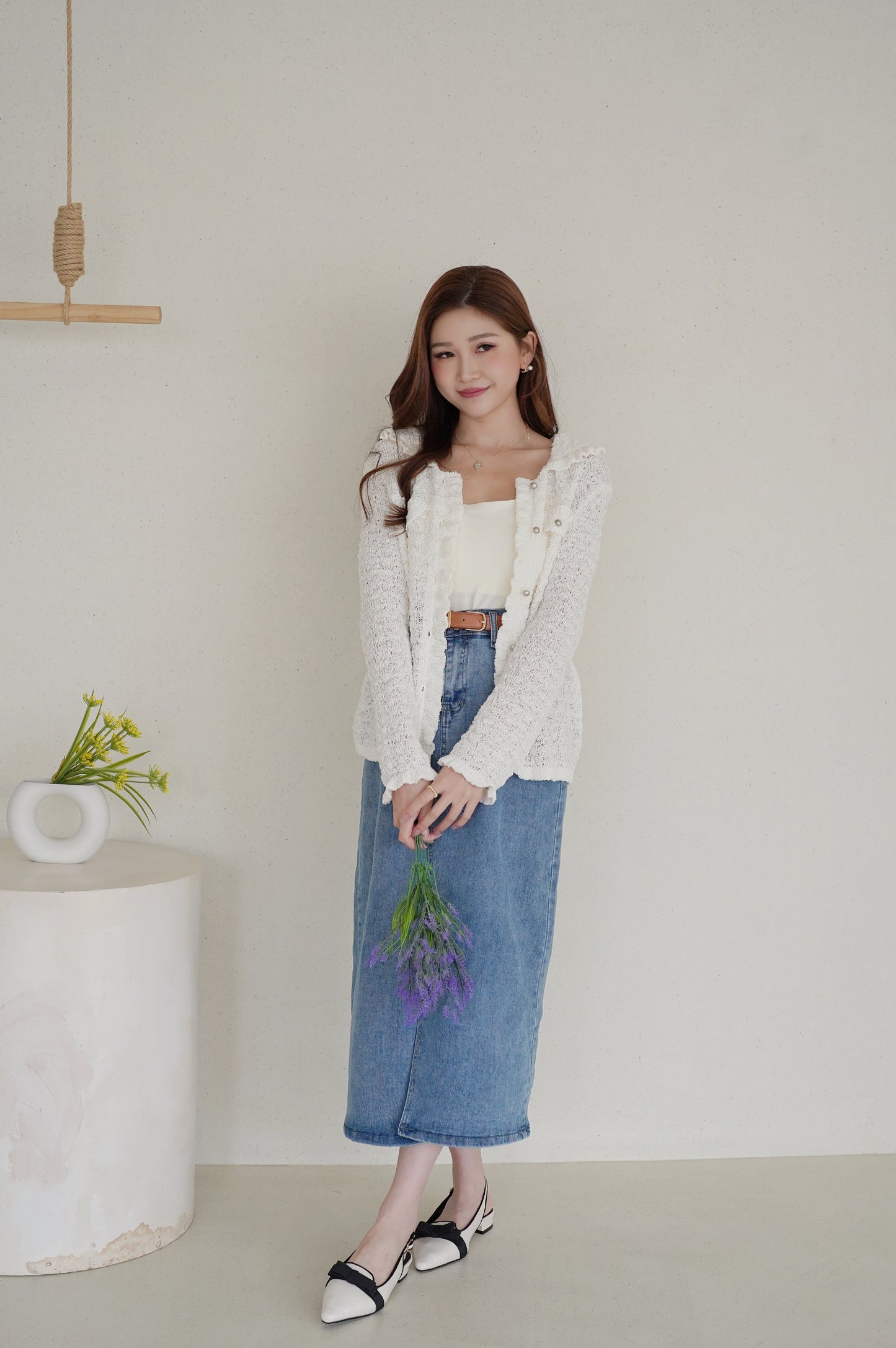 High Waist Denim Skirt