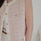 Blossom Pink Tweed Vest