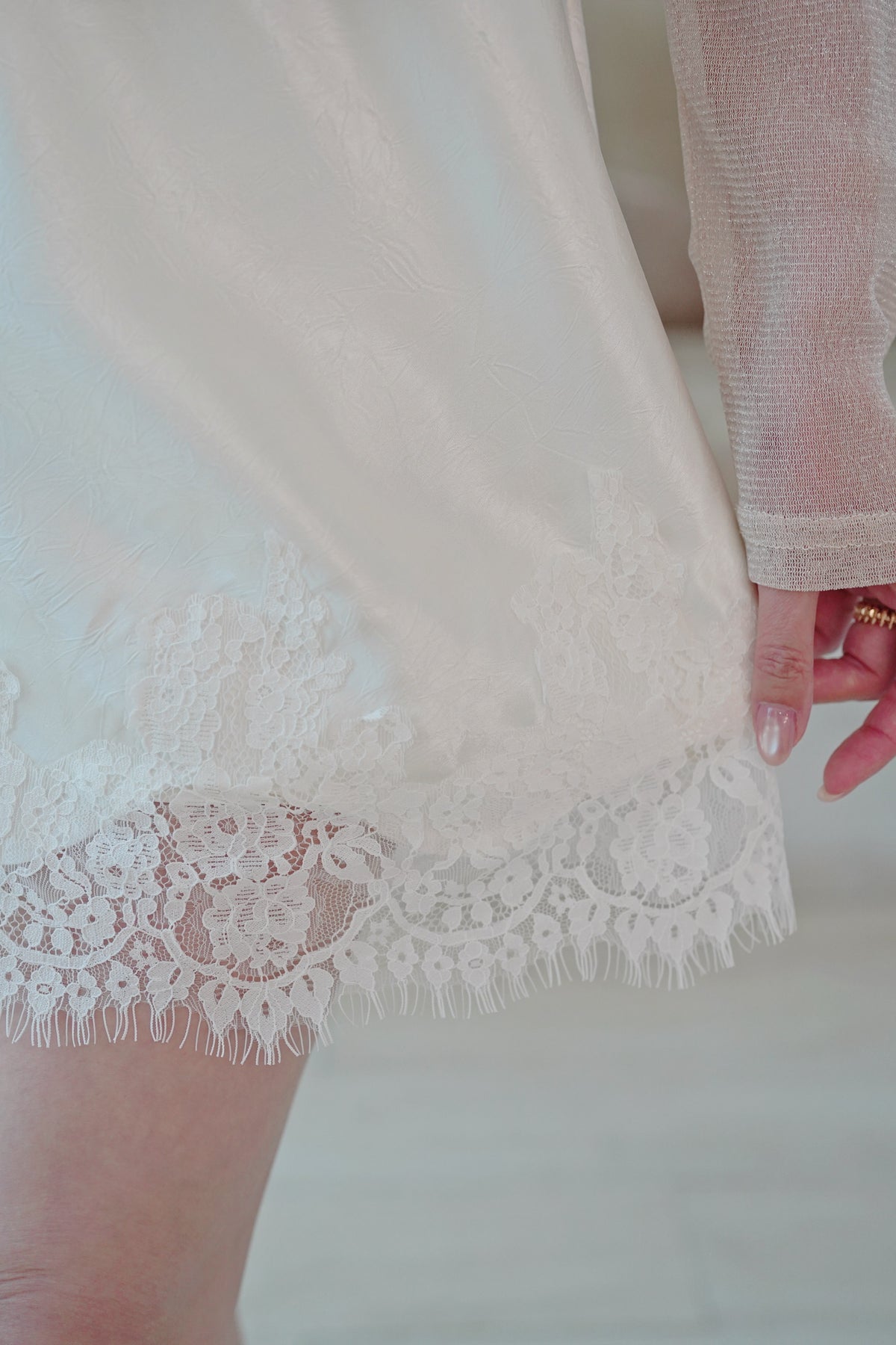 Fine Lacie Satin Skirt