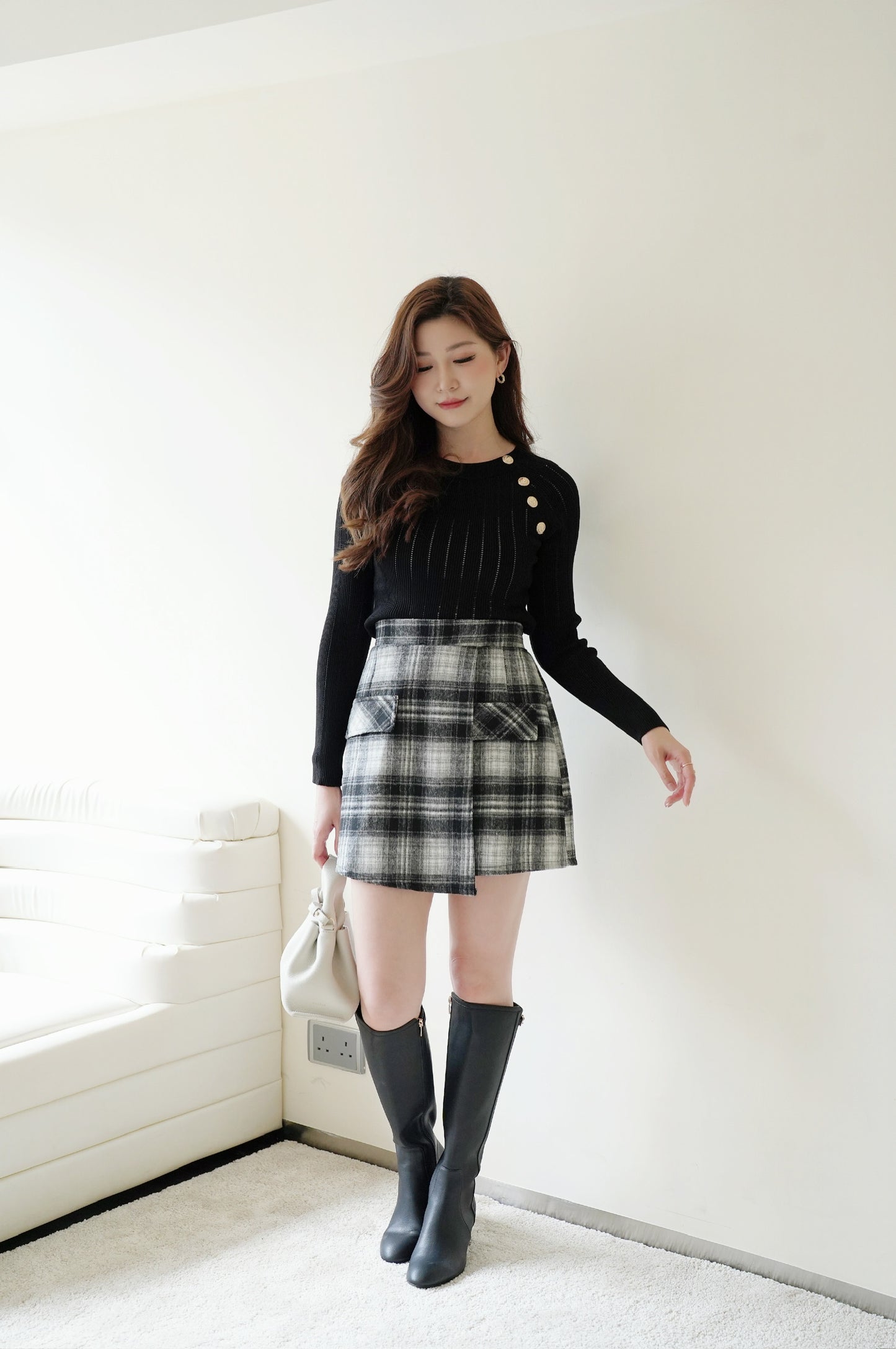 Classy Checkered Skirt