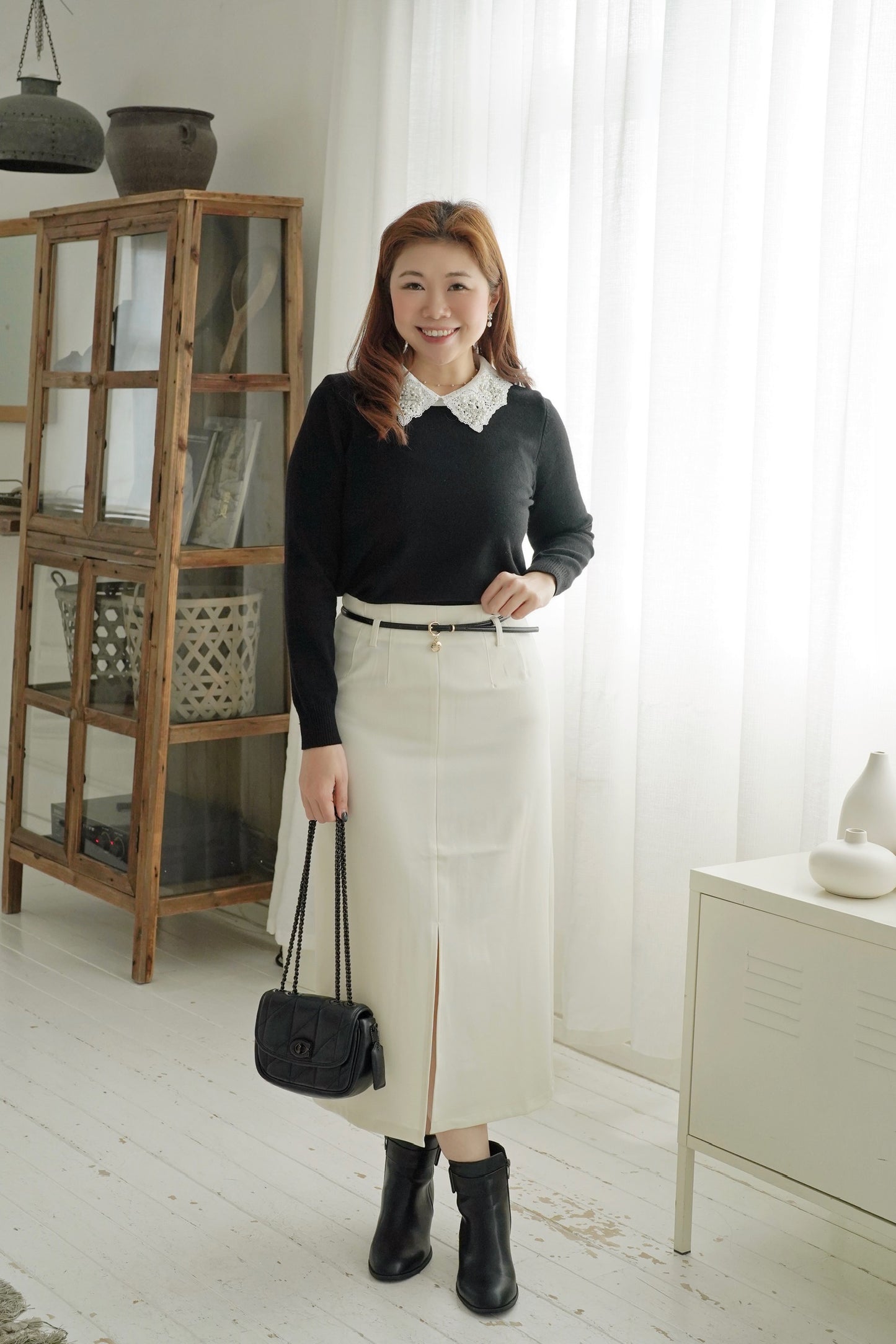 Be Luxe Collar Knit Top