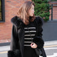 Snowy Fur Wool Coat