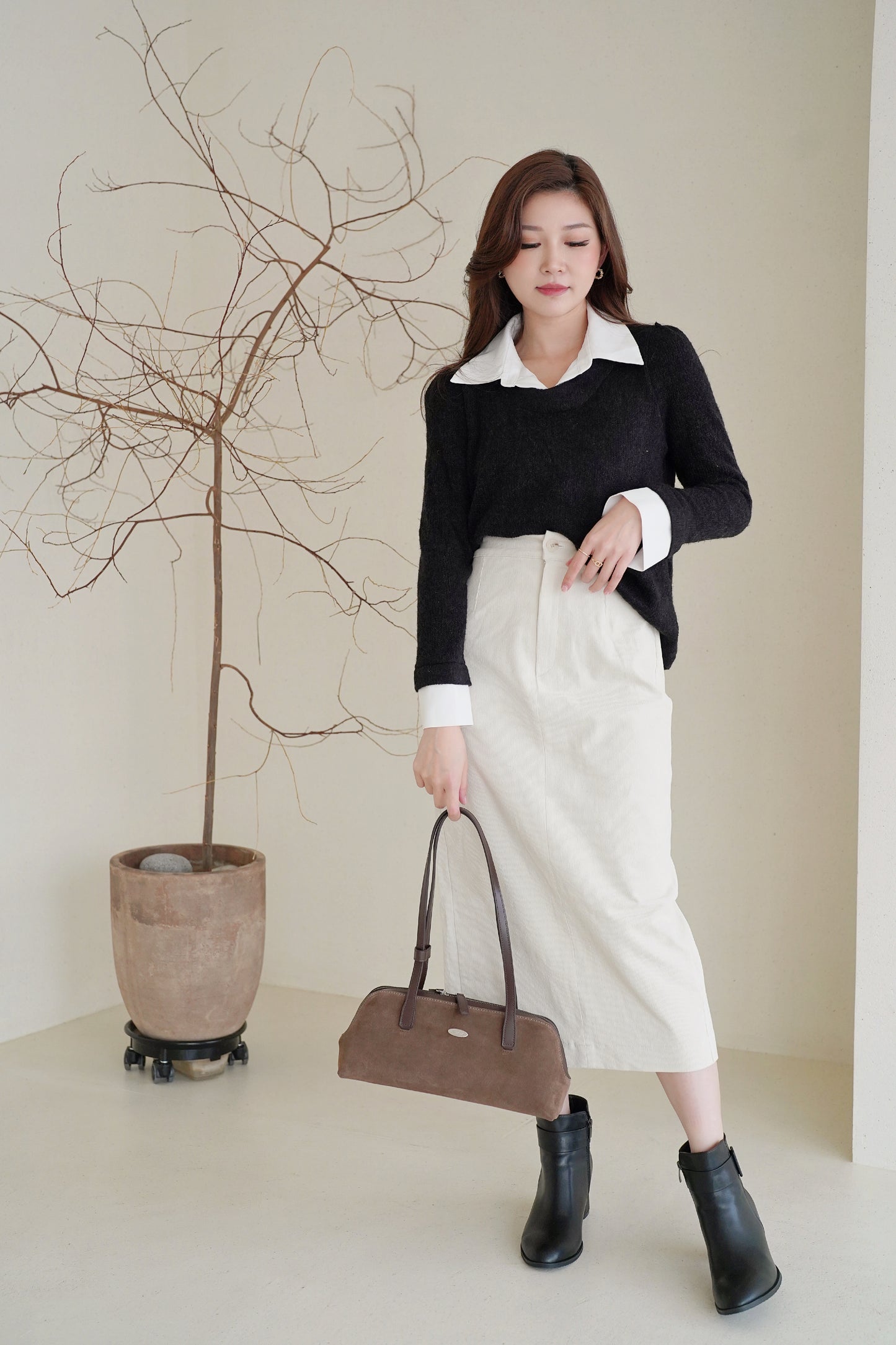 High Waist Autumnly Dress