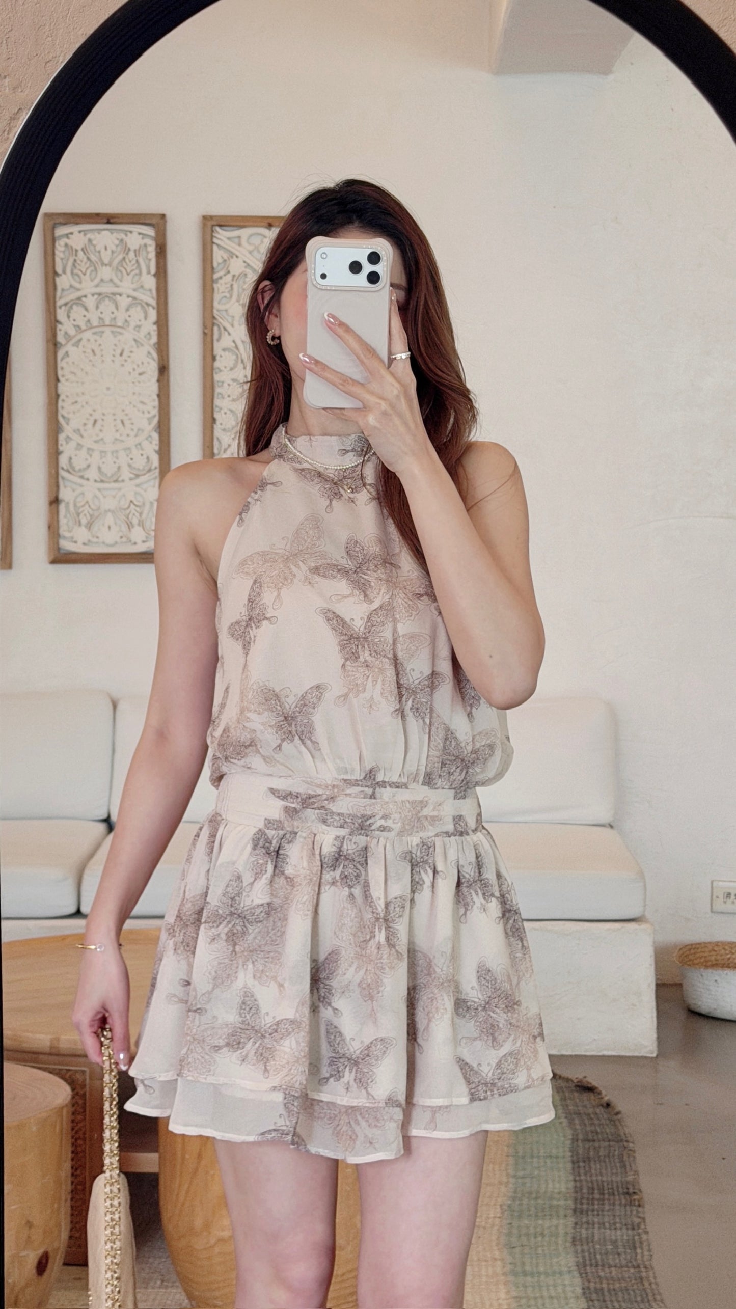 Butterfly Halter Dress