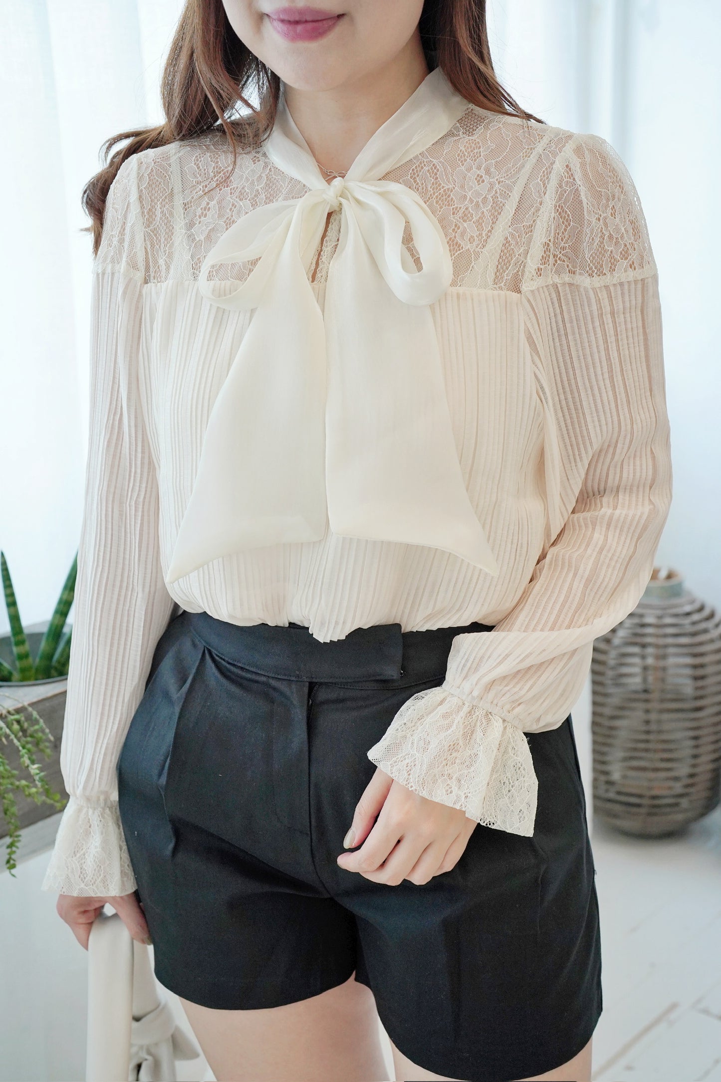 My Lilac Ribbon Blouse