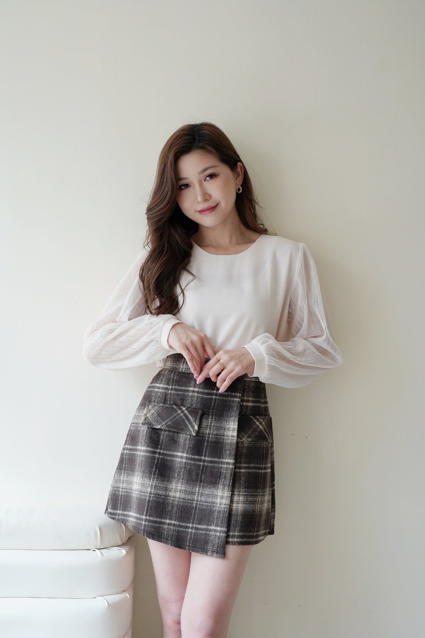 Classy Checkered Skirt