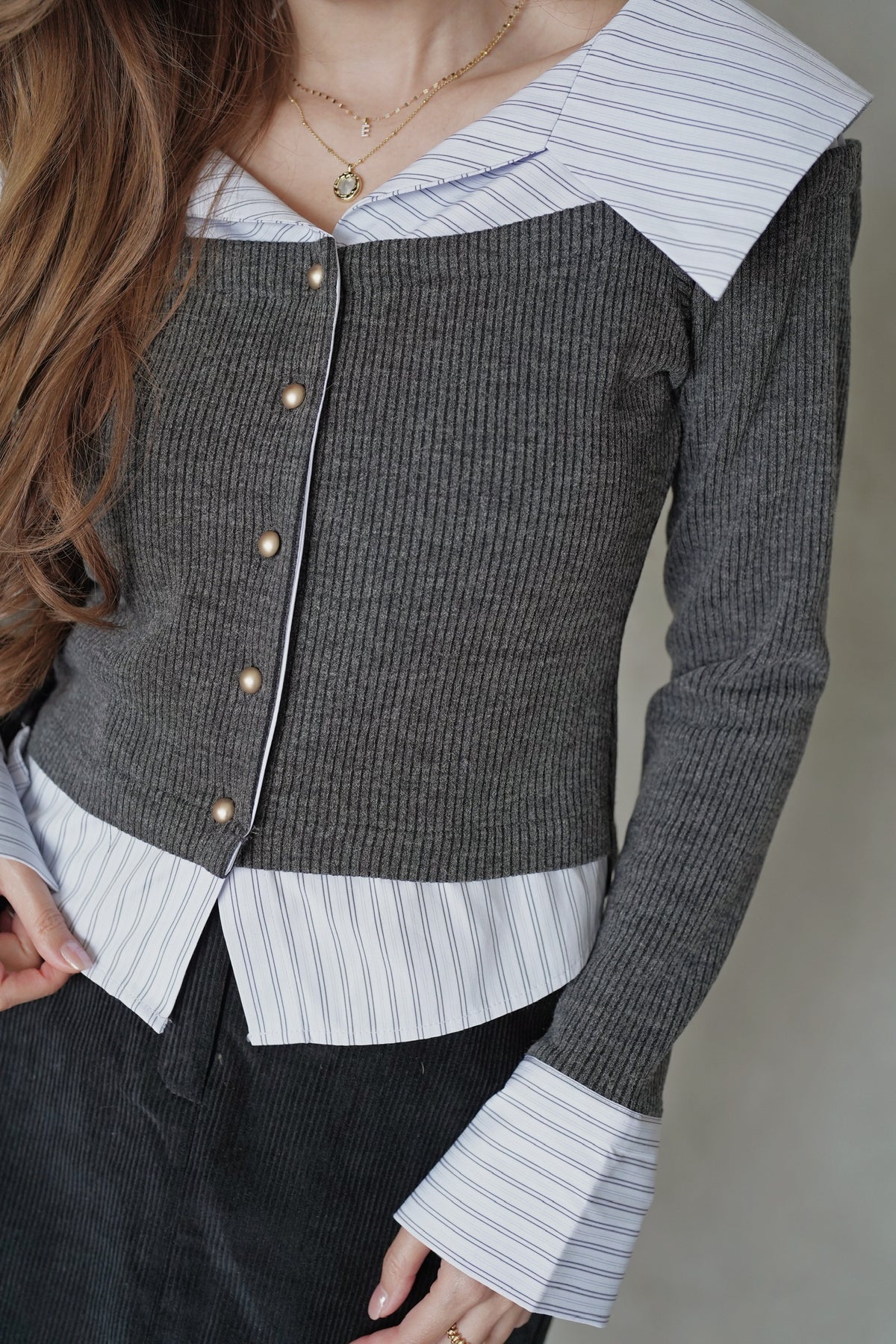 Misty Stripy Knit Top