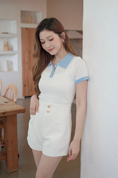 Glowy Fine Polo Top