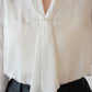 Classy Pearly Tie Blouse