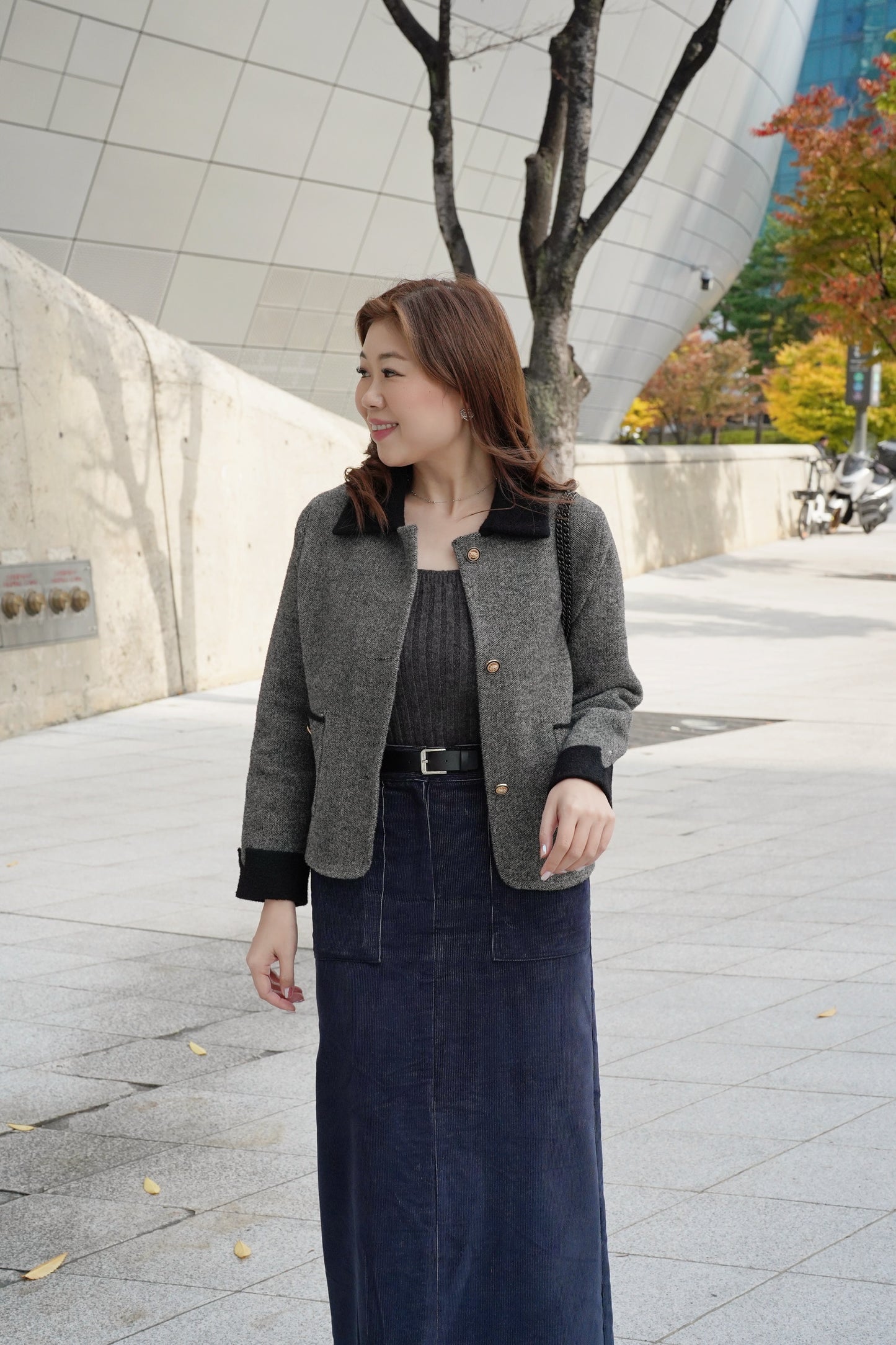 Belty Corduroy Dress