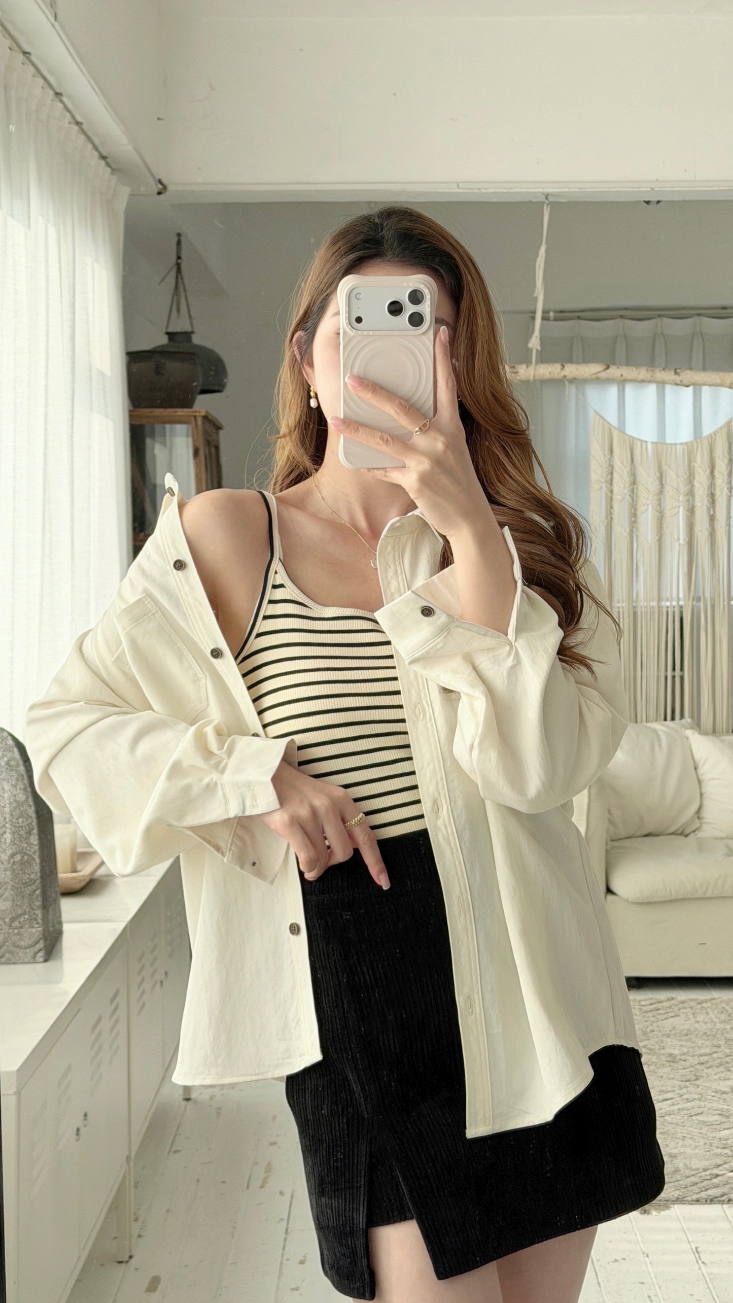 Cozy Stripes Shirt Set