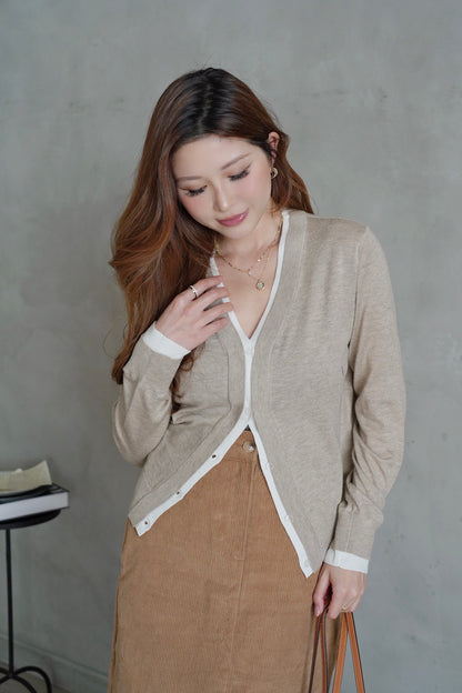 Lightly Two-Tone Cardi