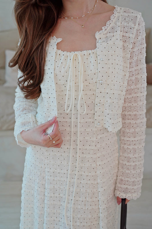 The Dot Floral Dress Set
