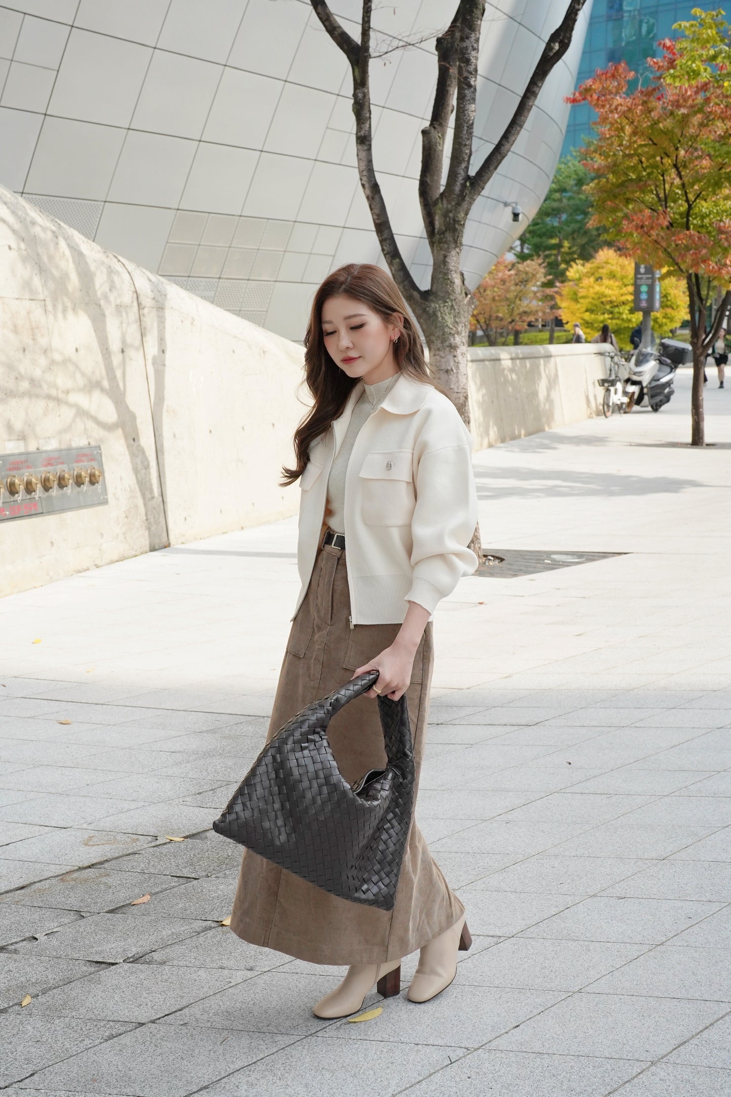 Belty Corduroy Dress