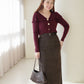 Buckle Corduroy Skirt